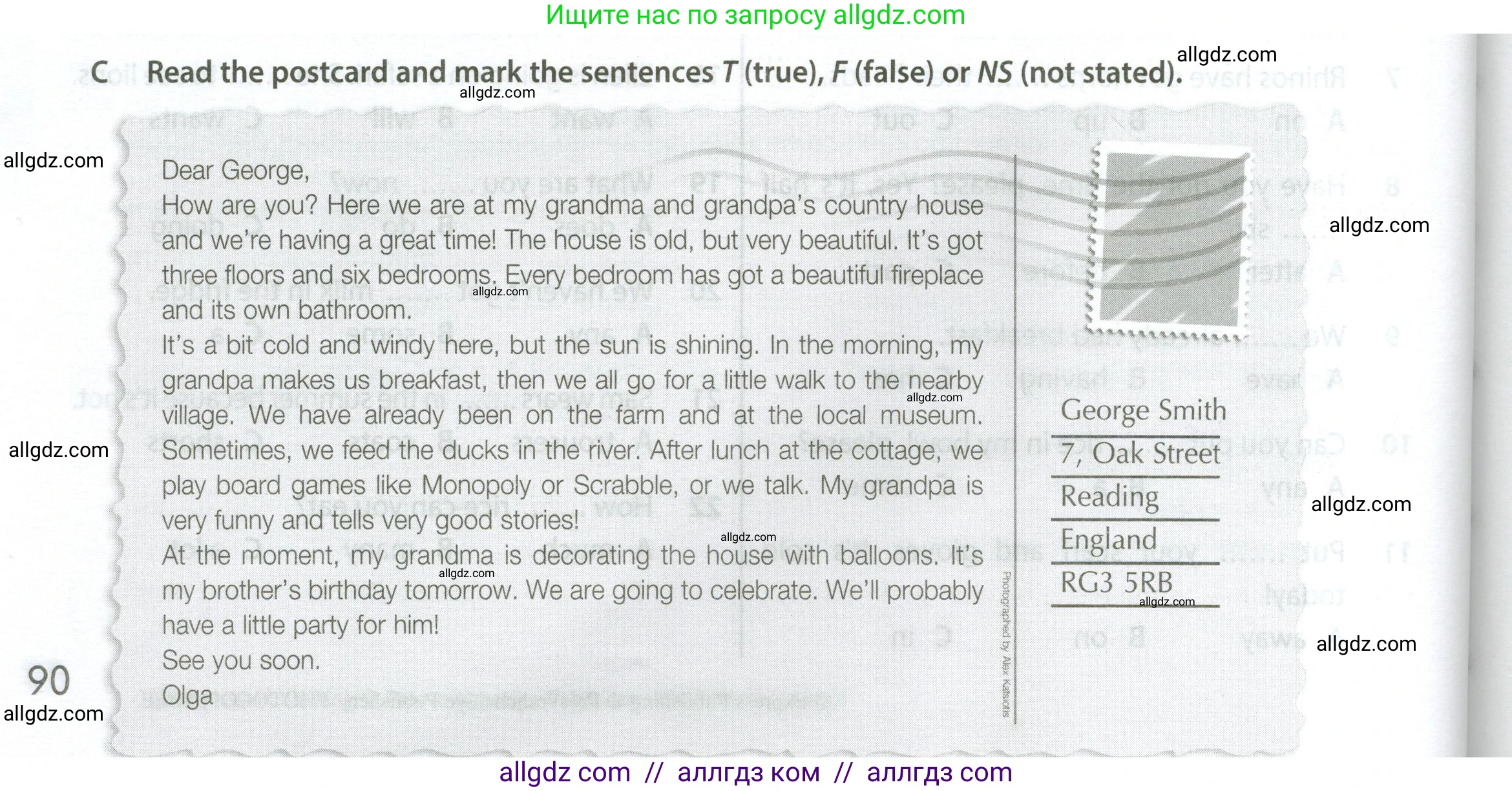 Английский язык (english), 5 класс контрольные задания (test booklet), авторы: Ваулина Юлия Евгеньевна (Vaulina Julia), Дули Дженни (Dooley Jenny), Подоляко Ольга Евгеньевна (Podolyako Olga), Эванс Вирджиния (Evans Virginia), издательство Просвещение, Москва, 2023, белого цвета, страница 90, номер C (36-40), Условие 2023-2027