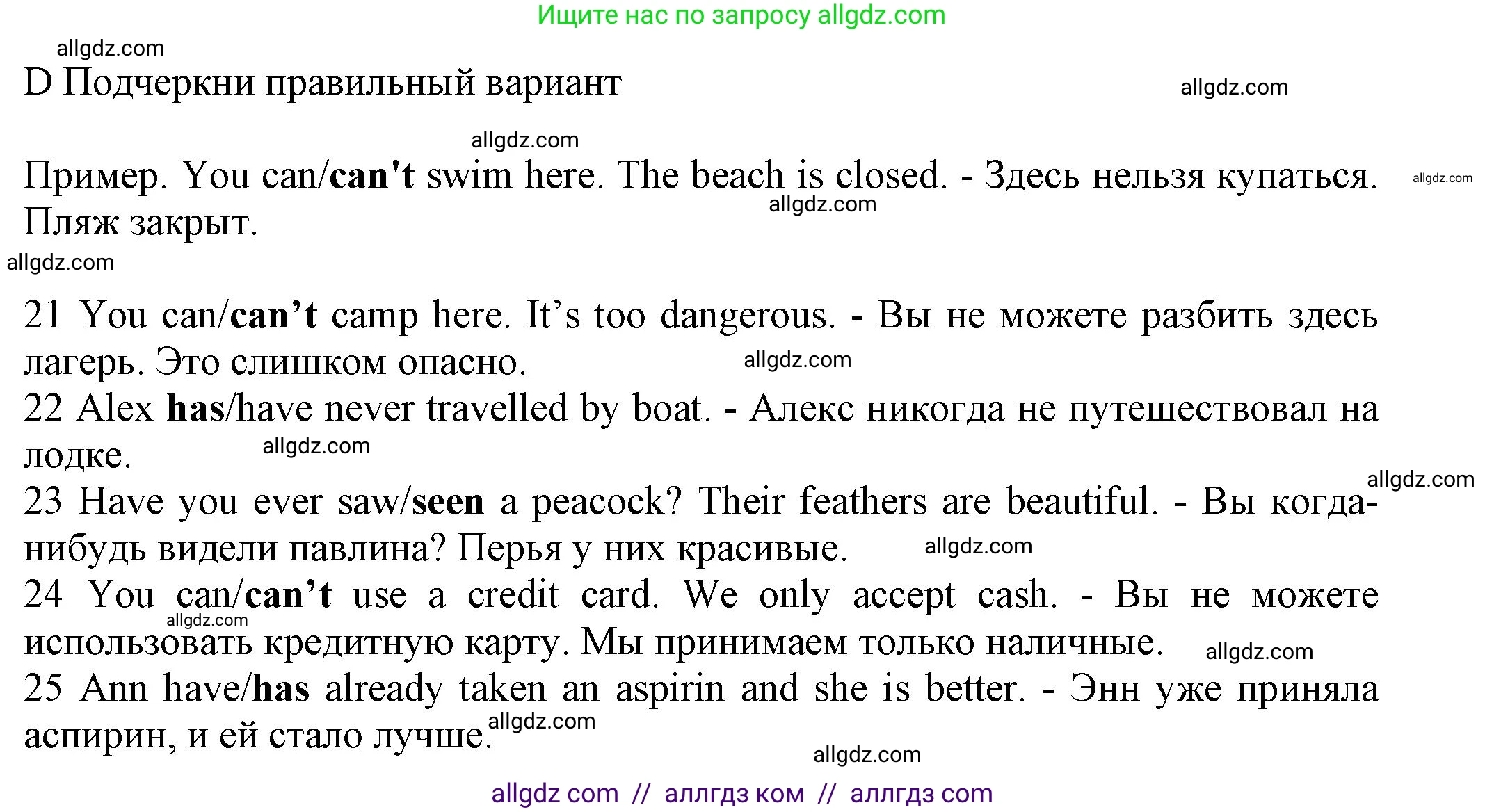Английский язык (english), 5 класс контрольные задания (test booklet), авторы: Ваулина Юлия Евгеньевна (Vaulina Julia), Дули Дженни (Dooley Jenny), Подоляко Ольга Евгеньевна (Podolyako Olga), Эванс Вирджиния (Evans Virginia), издательство Просвещение, Москва, 2023, белого цвета, страница 82, номер D (21-25), Решение 1 (2023-2027)