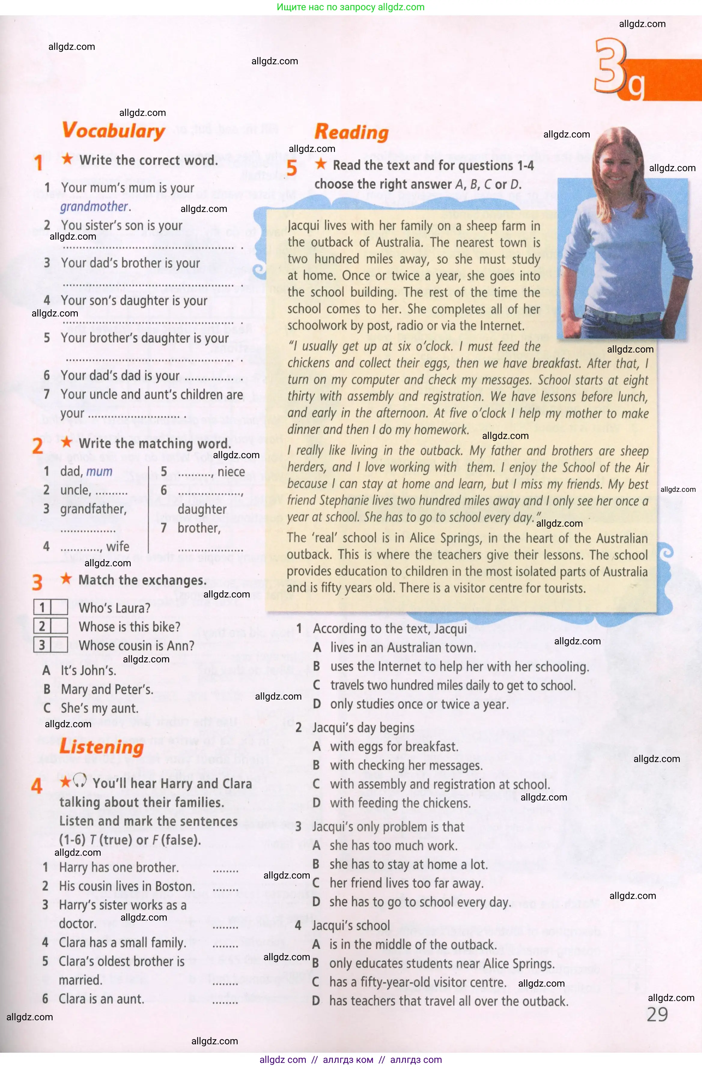 Английский язык (english), 5 класс Рабочая тетрадь (workbook), авторы: Баранова Ксения Михайловна (Baranova Ksenia), Дули Дженни (Dooley Jenny), Копылова Виктория Викторовна (Kopylova Victoria), Мильруд Радислав Петрович (Millrood Radislav), Эванс Вирджиния (Evans Virginia), издательство Просвещение, Москва, 2023, белого цвета, страница 29