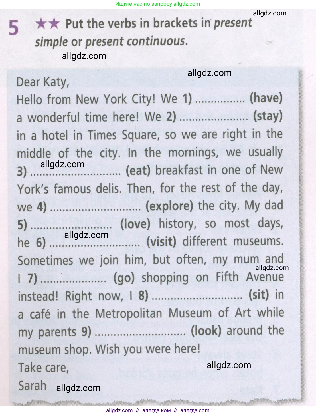 Английский язык (english), 5 класс Рабочая тетрадь (workbook), авторы: Баранова Ксения Михайловна (Baranova Ksenia), Дули Дженни (Dooley Jenny), Копылова Виктория Викторовна (Kopylova Victoria), Мильруд Радислав Петрович (Millrood Radislav), Эванс Вирджиния (Evans Virginia), издательство Просвещение, Москва, 2023, белого цвета, страница 35, номер 5, Условие