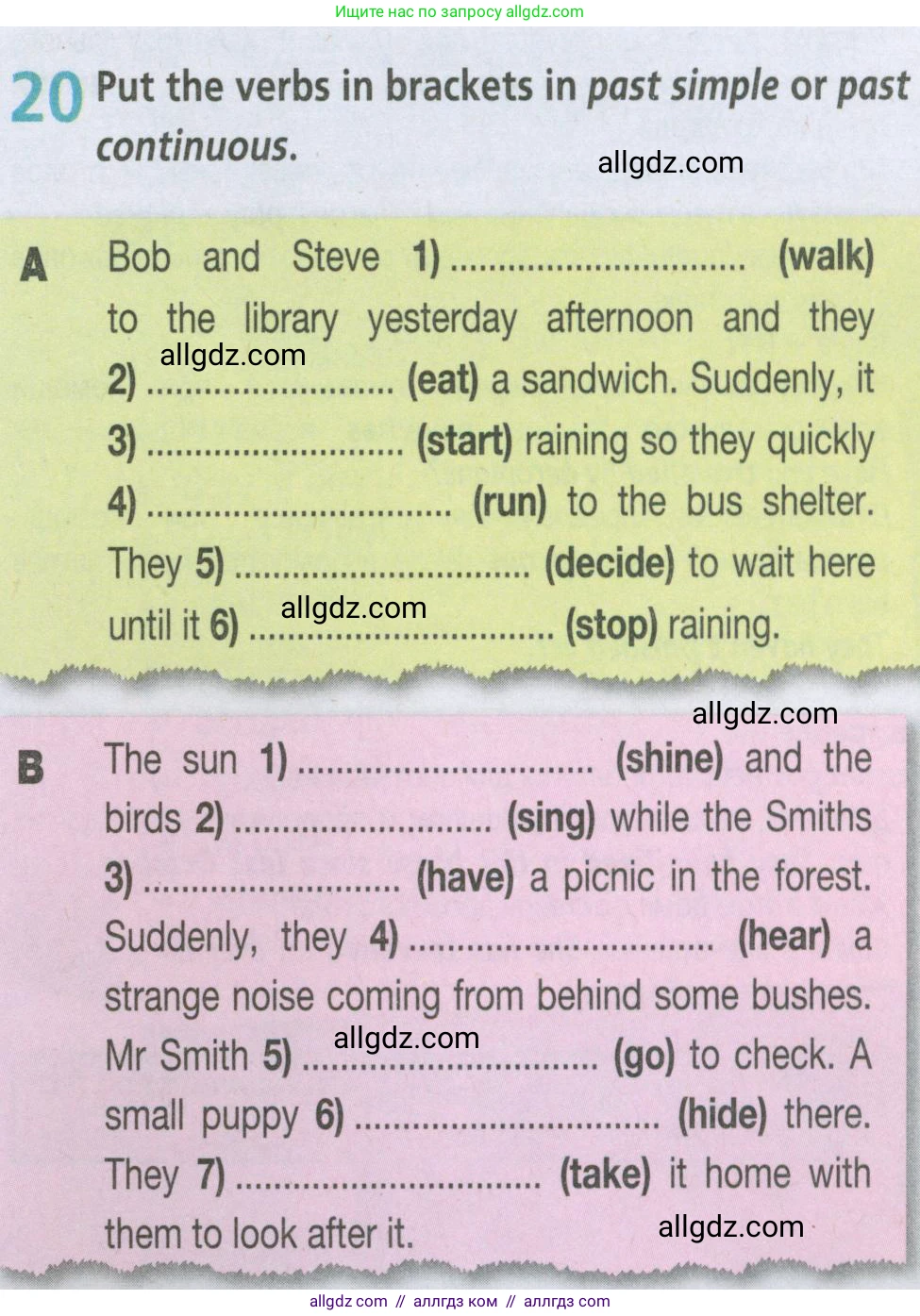 Английский язык (english), 5 класс Рабочая тетрадь (workbook), авторы: Баранова Ксения Михайловна (Baranova Ksenia), Дули Дженни (Dooley Jenny), Копылова Виктория Викторовна (Kopylova Victoria), Мильруд Радислав Петрович (Millrood Radislav), Эванс Вирджиния (Evans Virginia), издательство Просвещение, Москва, 2023, белого цвета, страница 85, номер 20, Условие