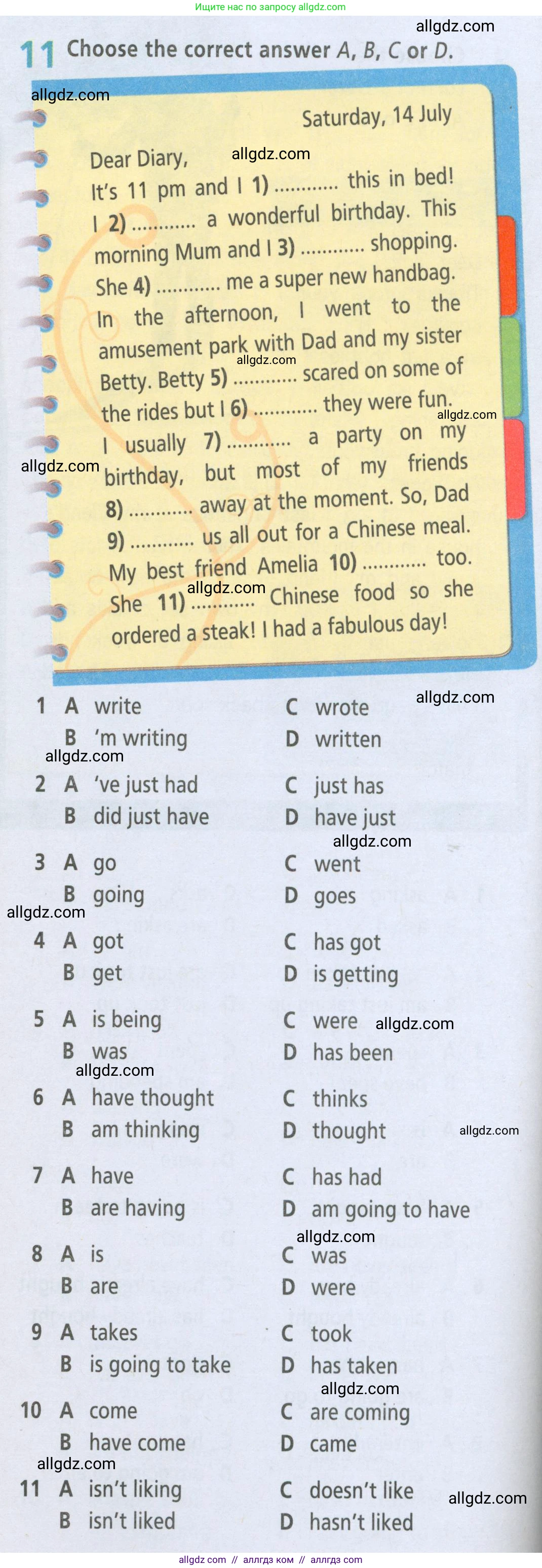 Английский язык (english), 5 класс Рабочая тетрадь (workbook), авторы: Баранова Ксения Михайловна (Baranova Ksenia), Дули Дженни (Dooley Jenny), Копылова Виктория Викторовна (Kopylova Victoria), Мильруд Радислав Петрович (Millrood Radislav), Эванс Вирджиния (Evans Virginia), издательство Просвещение, Москва, 2023, белого цвета, страница 92, номер 11, Условие