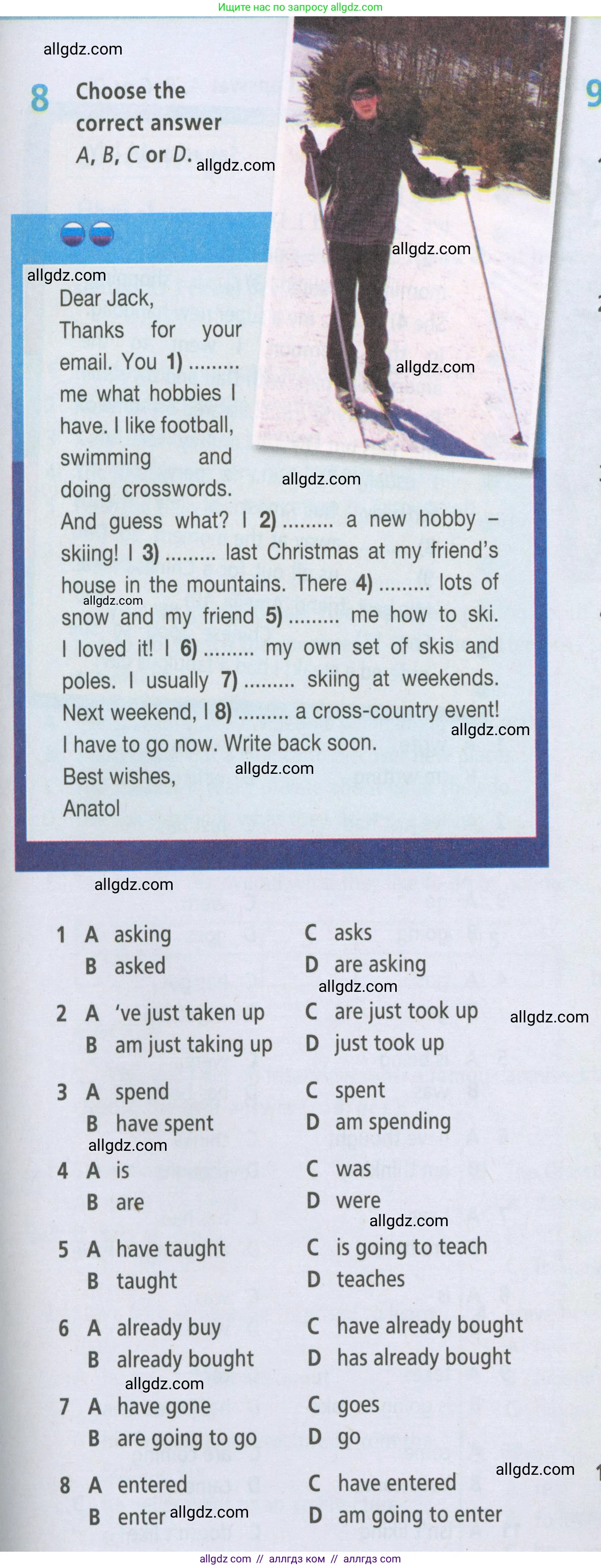 Английский язык (english), 5 класс Рабочая тетрадь (workbook), авторы: Баранова Ксения Михайловна (Baranova Ksenia), Дули Дженни (Dooley Jenny), Копылова Виктория Викторовна (Kopylova Victoria), Мильруд Радислав Петрович (Millrood Radislav), Эванс Вирджиния (Evans Virginia), издательство Просвещение, Москва, 2023, белого цвета, страница 91, номер 8, Условие