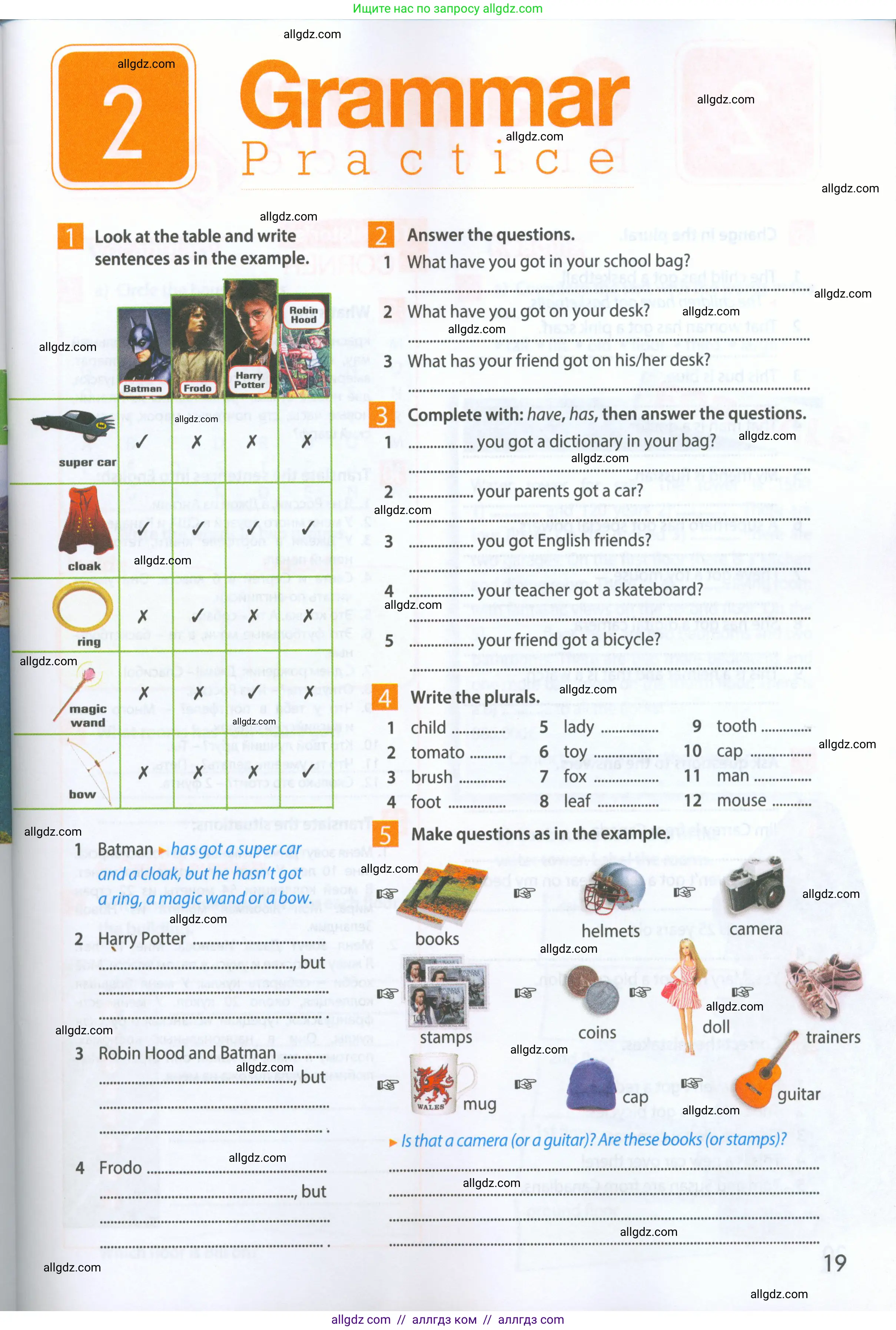 Английский язык (english), 5 класс Рабочая тетрадь (workbook), авторы: Ваулина Юлия Евгеньевна (Vaulina Julia), Дули Дженни (Dooley Jenny), Подоляко Ольга Евгеньевна (Podolyako Olga), Эванс Вирджиния (Evans Virginia), издательство Просвещение, Москва, 2023, жёлтого цвета, страница 19