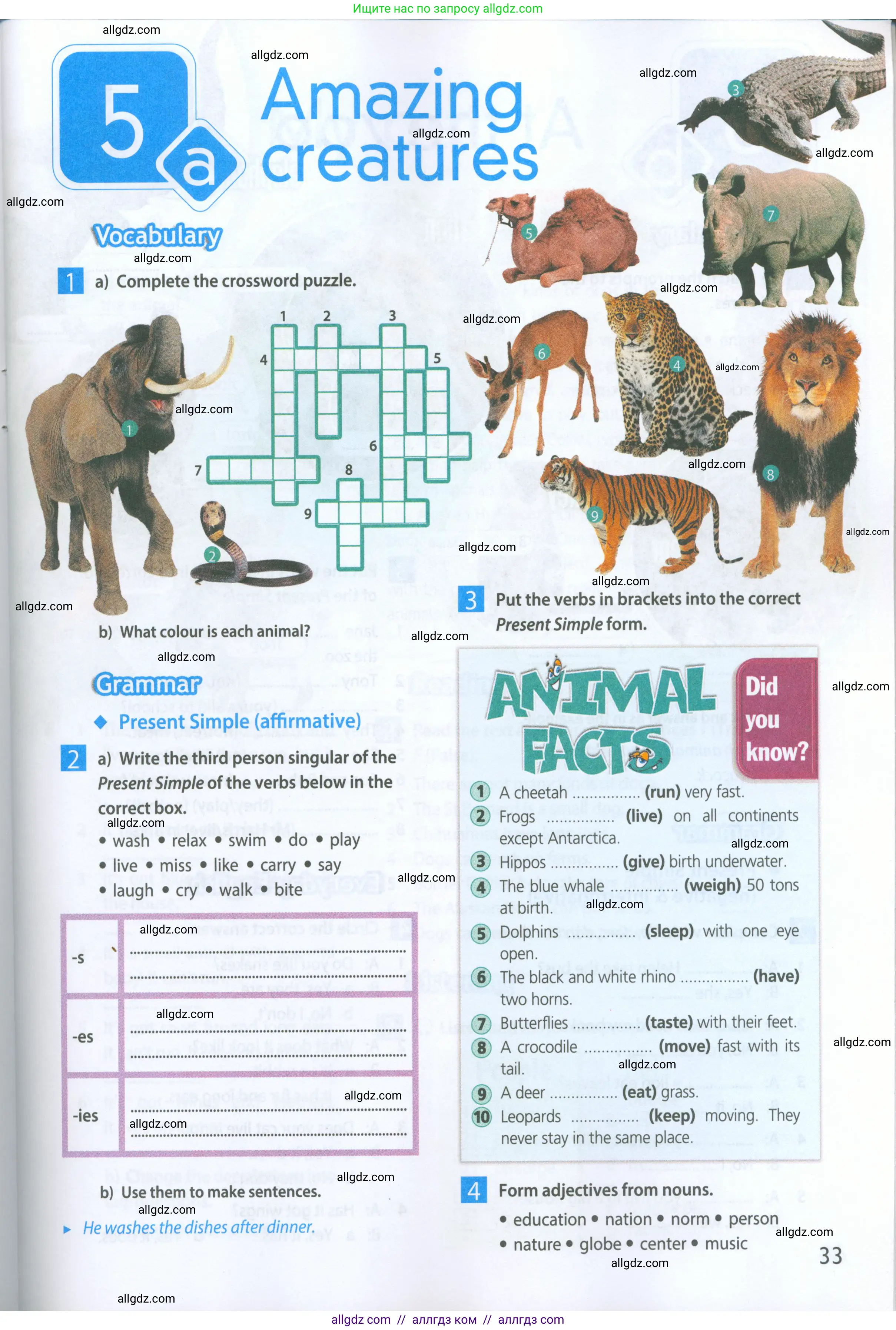 Английский язык (english), 5 класс Рабочая тетрадь (workbook), авторы: Ваулина Юлия Евгеньевна (Vaulina Julia), Дули Дженни (Dooley Jenny), Подоляко Ольга Евгеньевна (Podolyako Olga), Эванс Вирджиния (Evans Virginia), издательство Просвещение, Москва, 2023, жёлтого цвета, страница 33