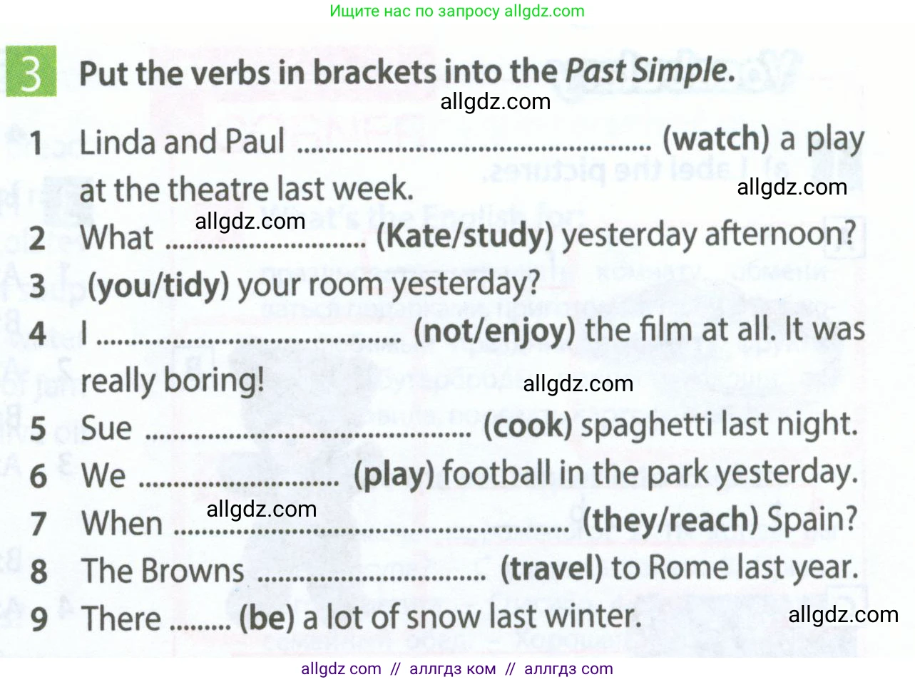 Английский язык (english), 5 класс Рабочая тетрадь (workbook), авторы: Ваулина Юлия Евгеньевна (Vaulina Julia), Дули Дженни (Dooley Jenny), Подоляко Ольга Евгеньевна (Podolyako Olga), Эванс Вирджиния (Evans Virginia), издательство Просвещение, Москва, 2023, жёлтого цвета, страница 58, номер 3, Условие 2023-2027