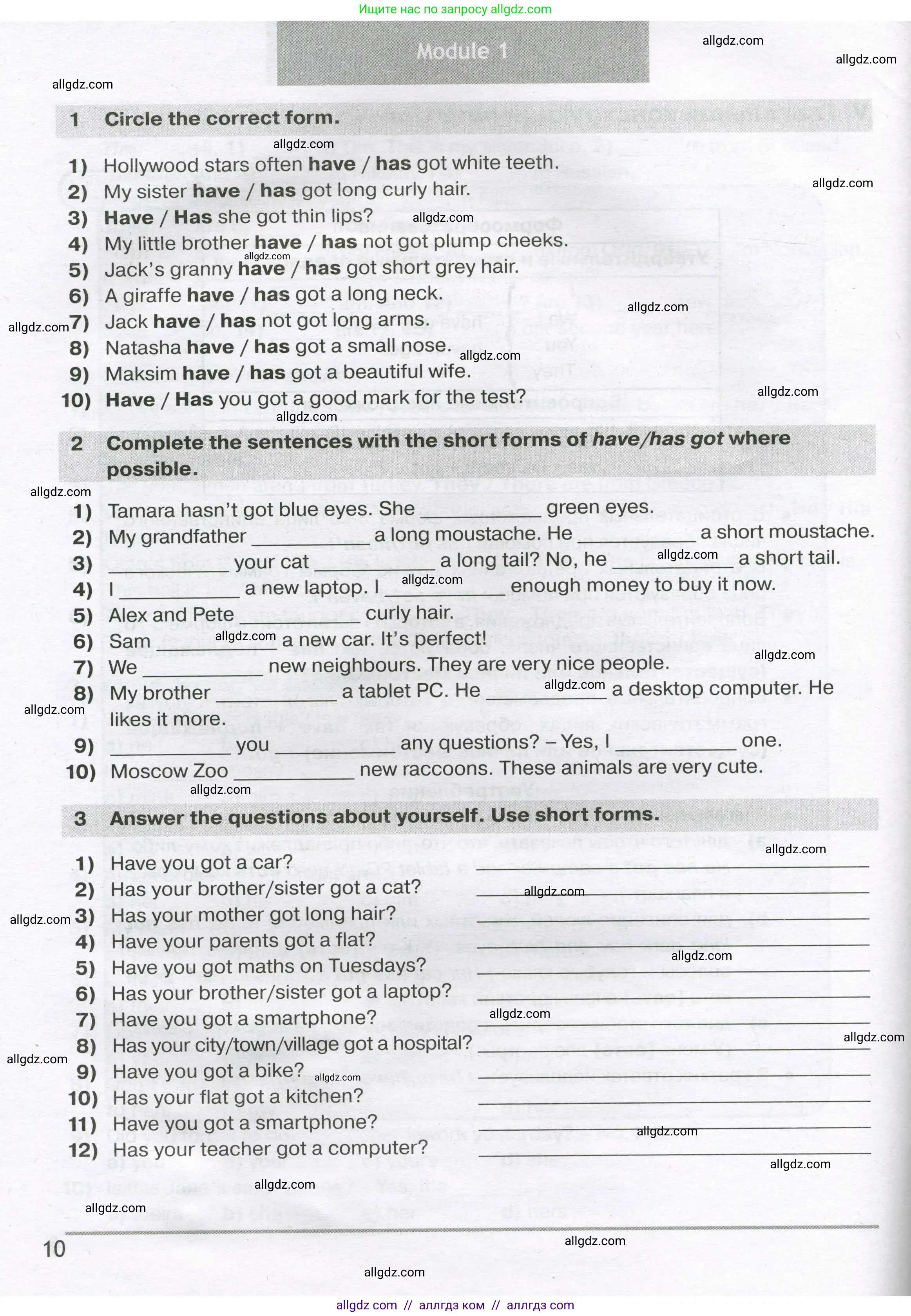 Английский язык (english), 5 класс сборник грамматических упражнений, автор: Смирнов Алексей Валерьевич, издательство Просвещение, Москва, 2023, белого цвета, страница 10