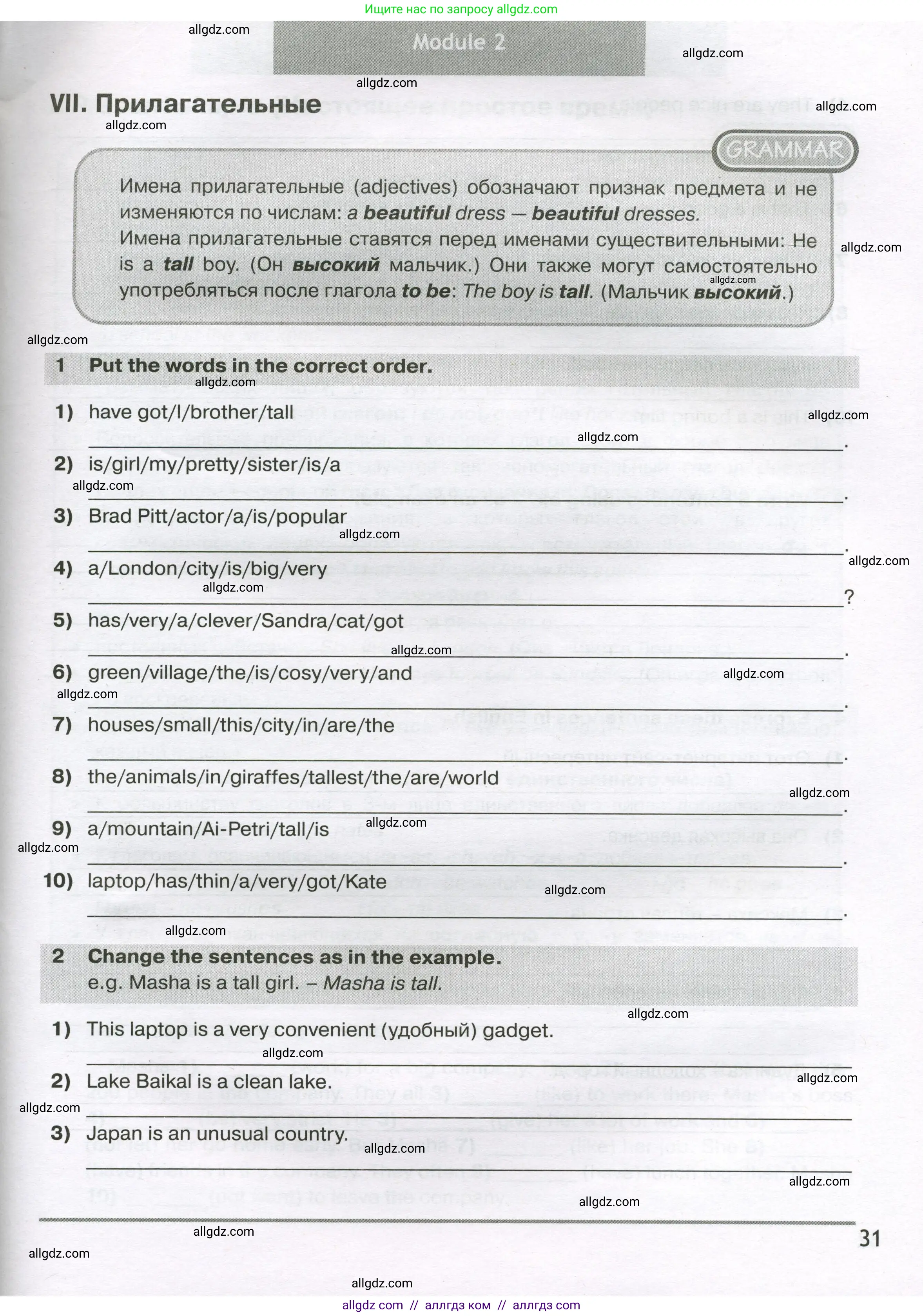 Английский язык (english), 5 класс сборник грамматических упражнений, автор: Смирнов Алексей Валерьевич, издательство Просвещение, Москва, 2023, белого цвета, страница 31