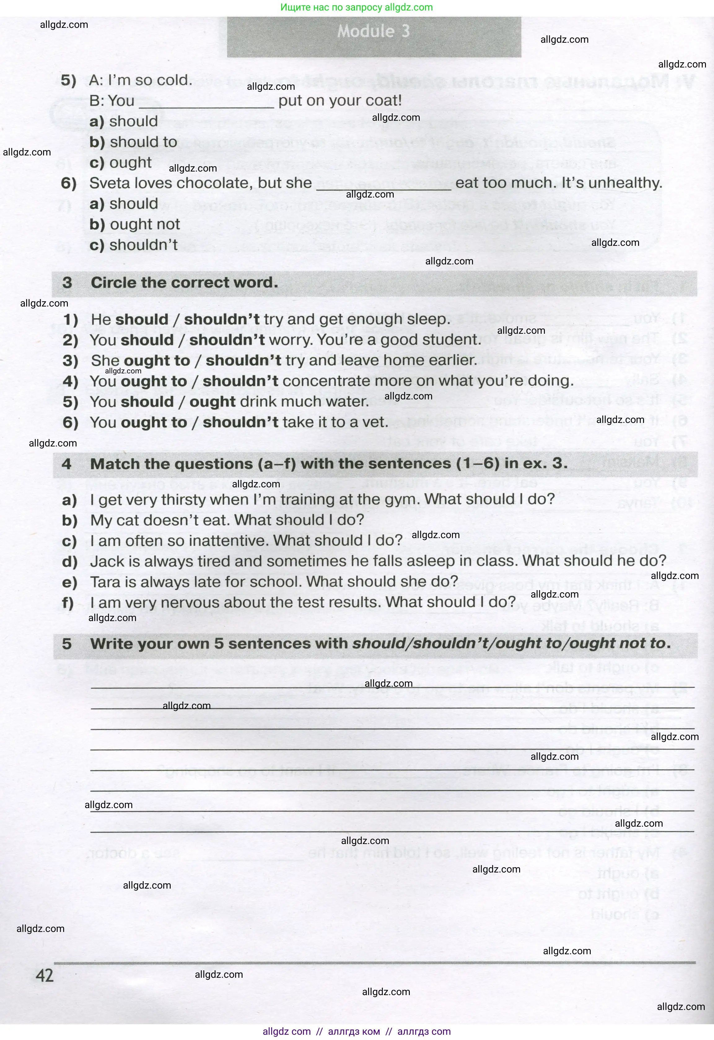 Английский язык (english), 5 класс сборник грамматических упражнений, автор: Смирнов Алексей Валерьевич, издательство Просвещение, Москва, 2023, белого цвета, страница 42