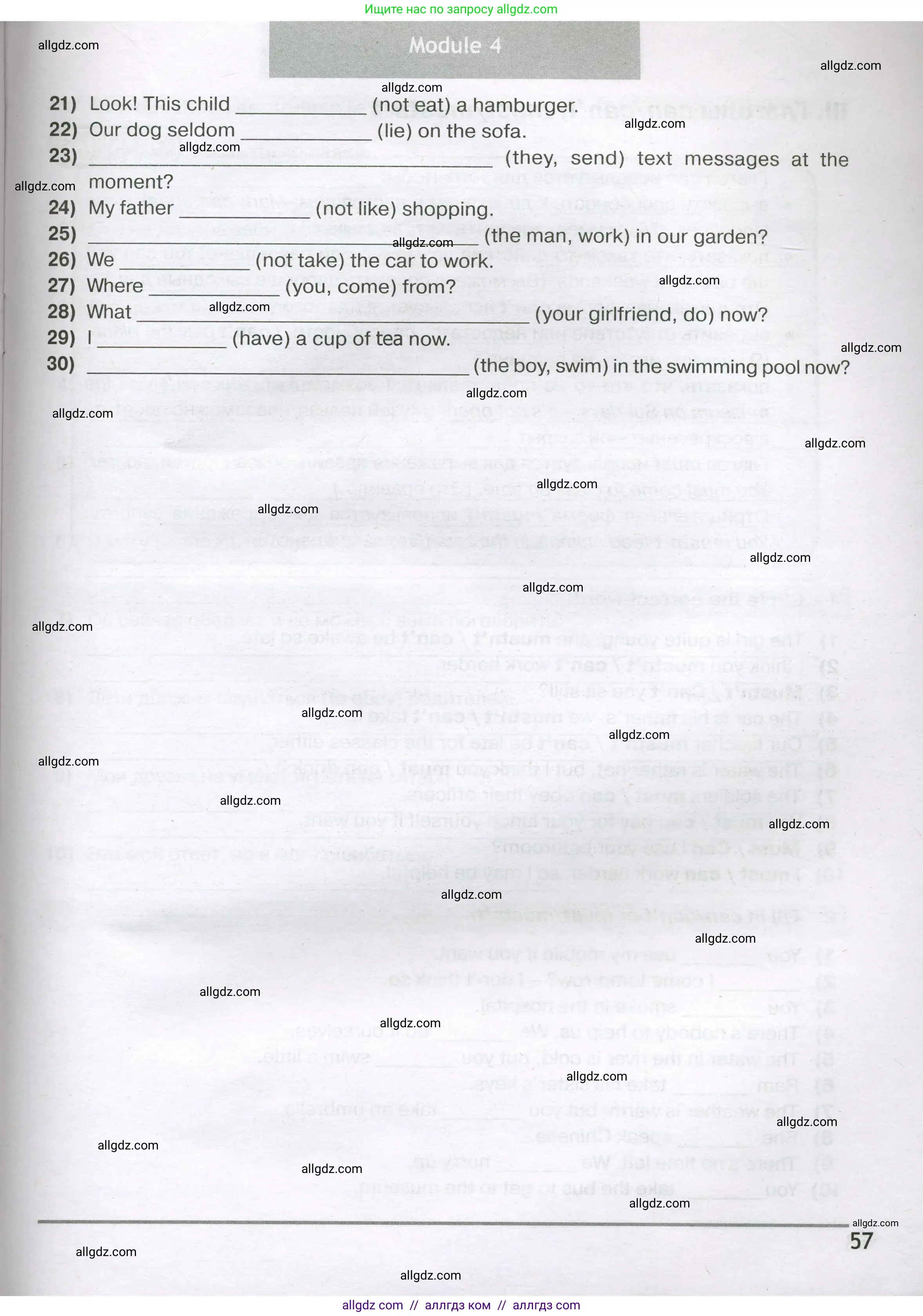 Английский язык (english), 5 класс сборник грамматических упражнений, автор: Смирнов Алексей Валерьевич, издательство Просвещение, Москва, 2023, белого цвета, страница 57