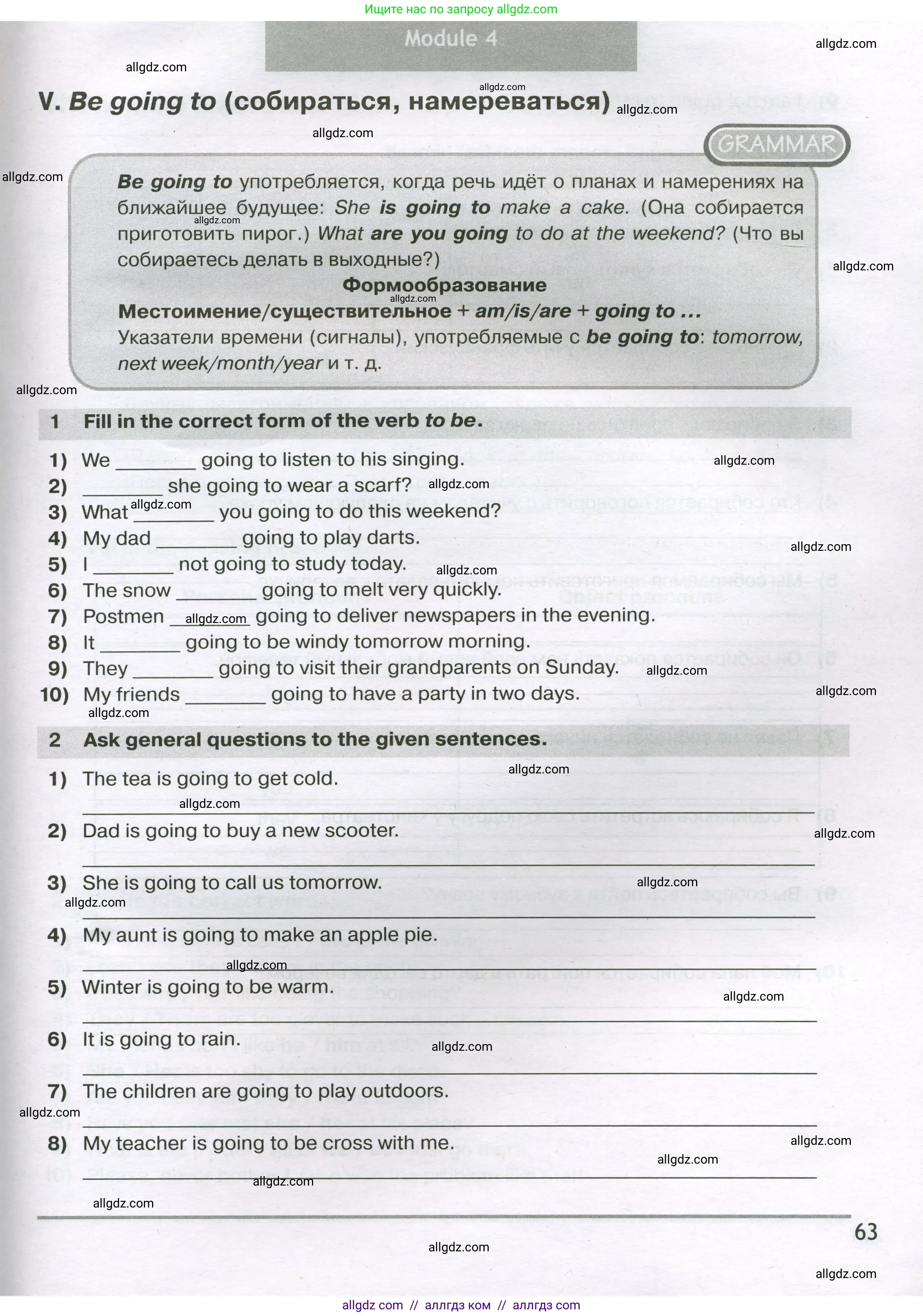 Английский язык (english), 5 класс сборник грамматических упражнений, автор: Смирнов Алексей Валерьевич, издательство Просвещение, Москва, 2023, белого цвета, страница 63