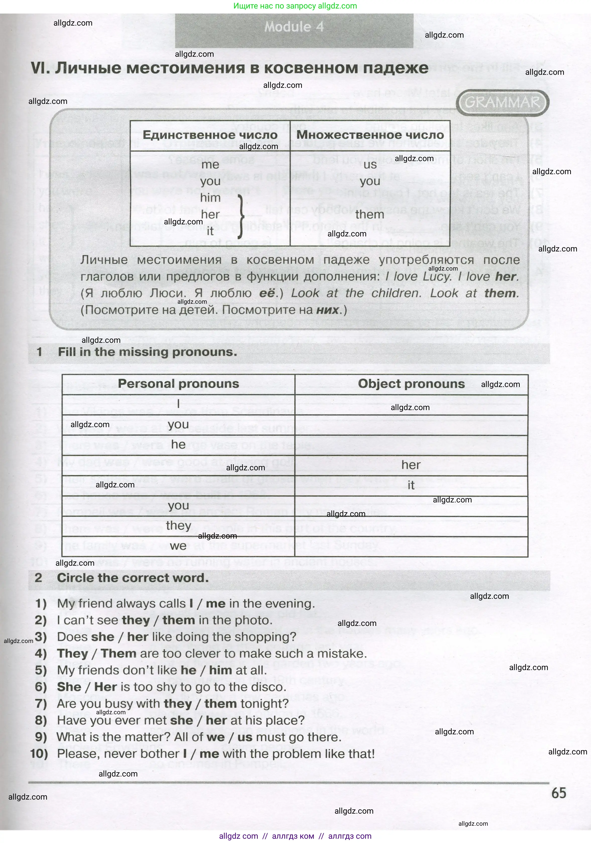 Английский язык (english), 5 класс сборник грамматических упражнений, автор: Смирнов Алексей Валерьевич, издательство Просвещение, Москва, 2023, белого цвета, страница 65