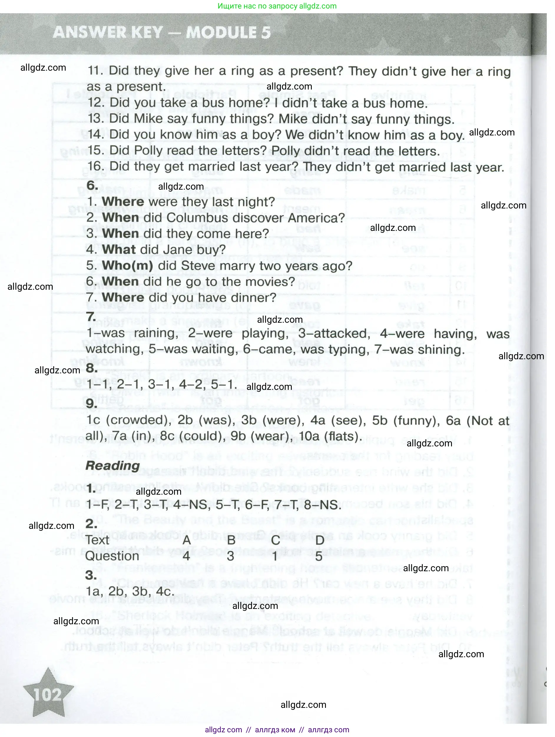 Английский язык (english), 5 класс Тренировочные упражнения в формате ОГЭ (ГИА), авторы: Комиссаров Константин Вячеславович, Кирдяева Ольга Ивановна, издательство Просвещение, Москва, 2023, белого цвета, страница 102