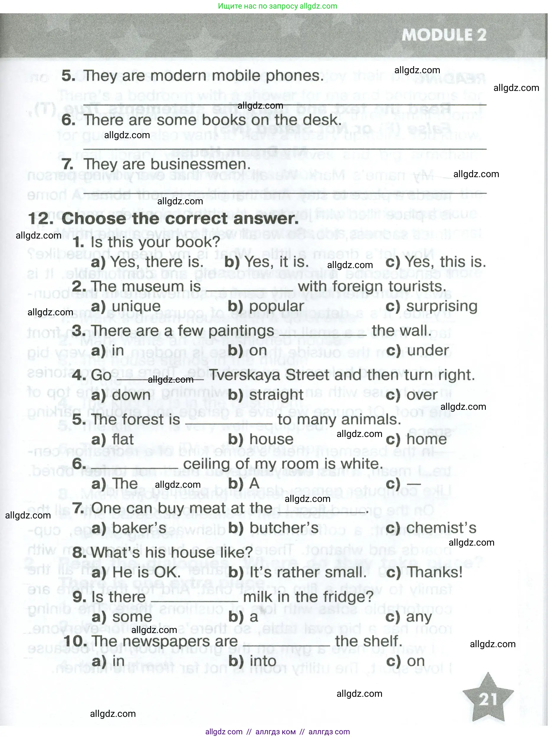 Английский язык (english), 5 класс Тренировочные упражнения в формате ОГЭ (ГИА), авторы: Комиссаров Константин Вячеславович, Кирдяева Ольга Ивановна, издательство Просвещение, Москва, 2023, белого цвета, страница 21