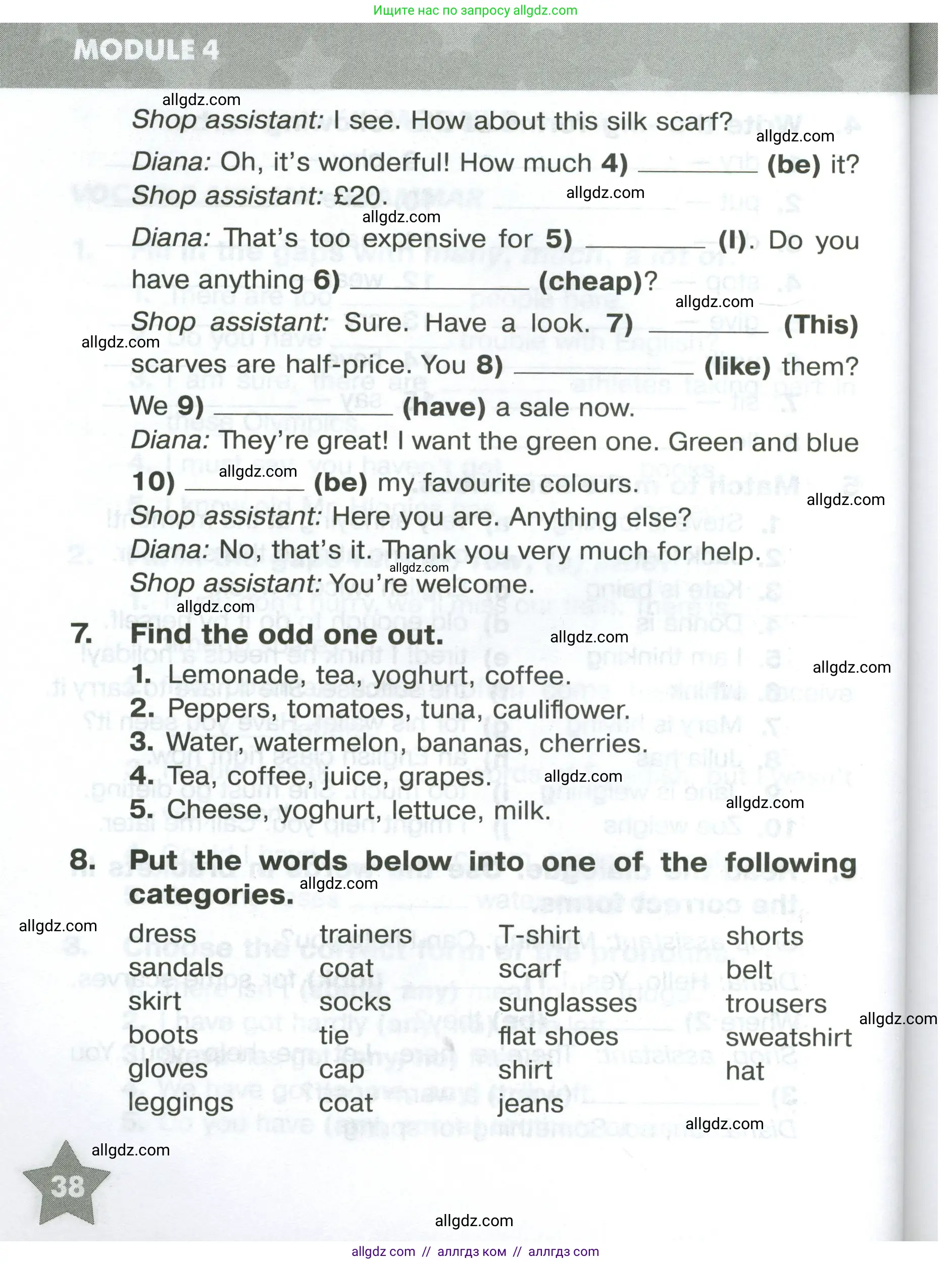 Английский язык (english), 5 класс Тренировочные упражнения в формате ОГЭ (ГИА), авторы: Комиссаров Константин Вячеславович, Кирдяева Ольга Ивановна, издательство Просвещение, Москва, 2023, белого цвета, страница 38