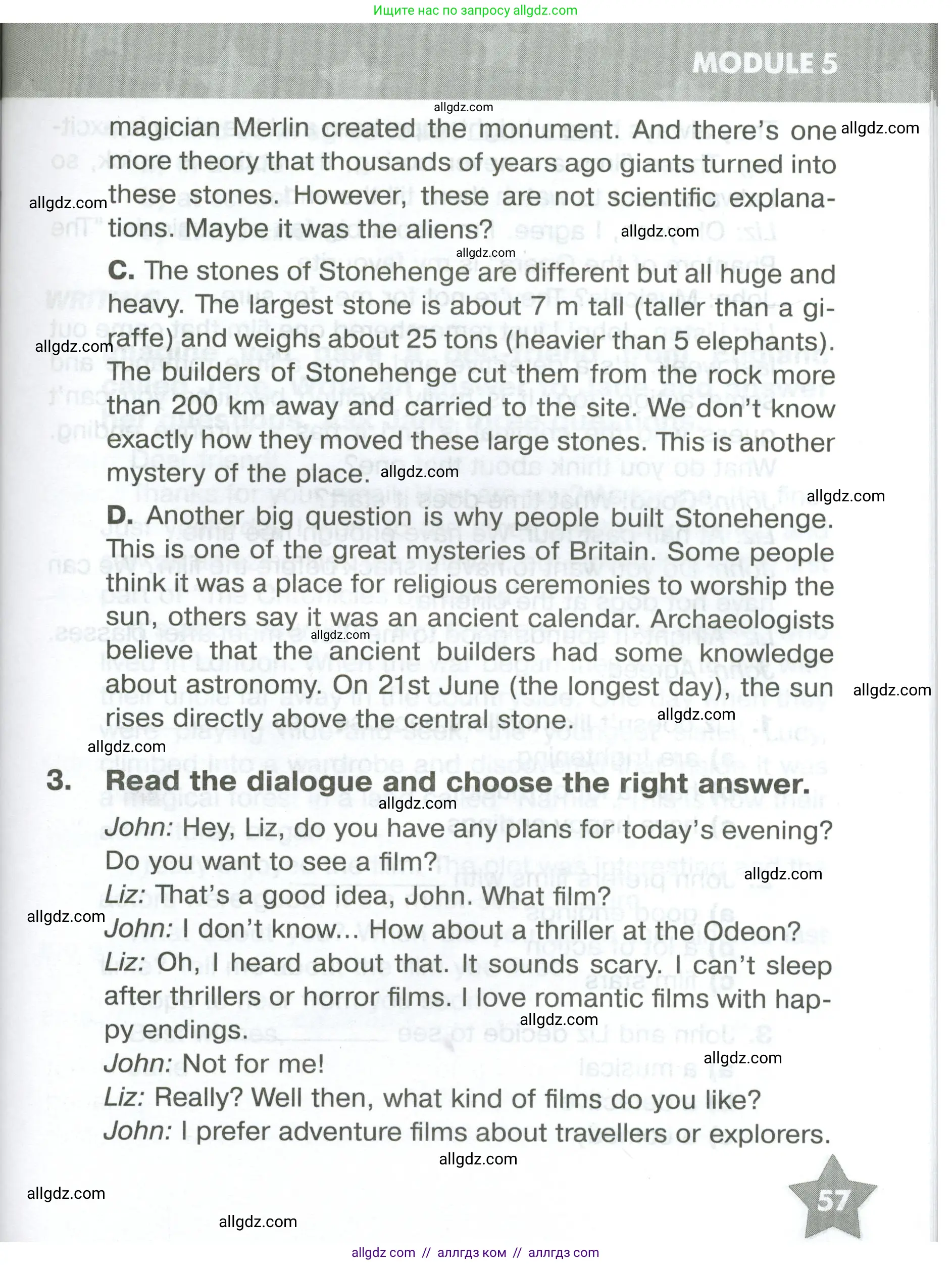 Английский язык (english), 5 класс Тренировочные упражнения в формате ОГЭ (ГИА), авторы: Комиссаров Константин Вячеславович, Кирдяева Ольга Ивановна, издательство Просвещение, Москва, 2023, белого цвета, страница 57