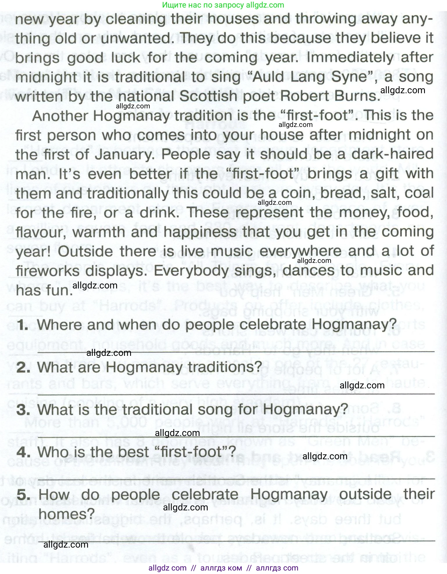 Английский язык (english), 5 класс Тренировочные упражнения в формате ОГЭ (ГИА), авторы: Комиссаров Константин Вячеславович, Кирдяева Ольга Ивановна, издательство Просвещение, Москва, 2023, белого цвета, страница 43, номер 3, Условие (продолжение 2)