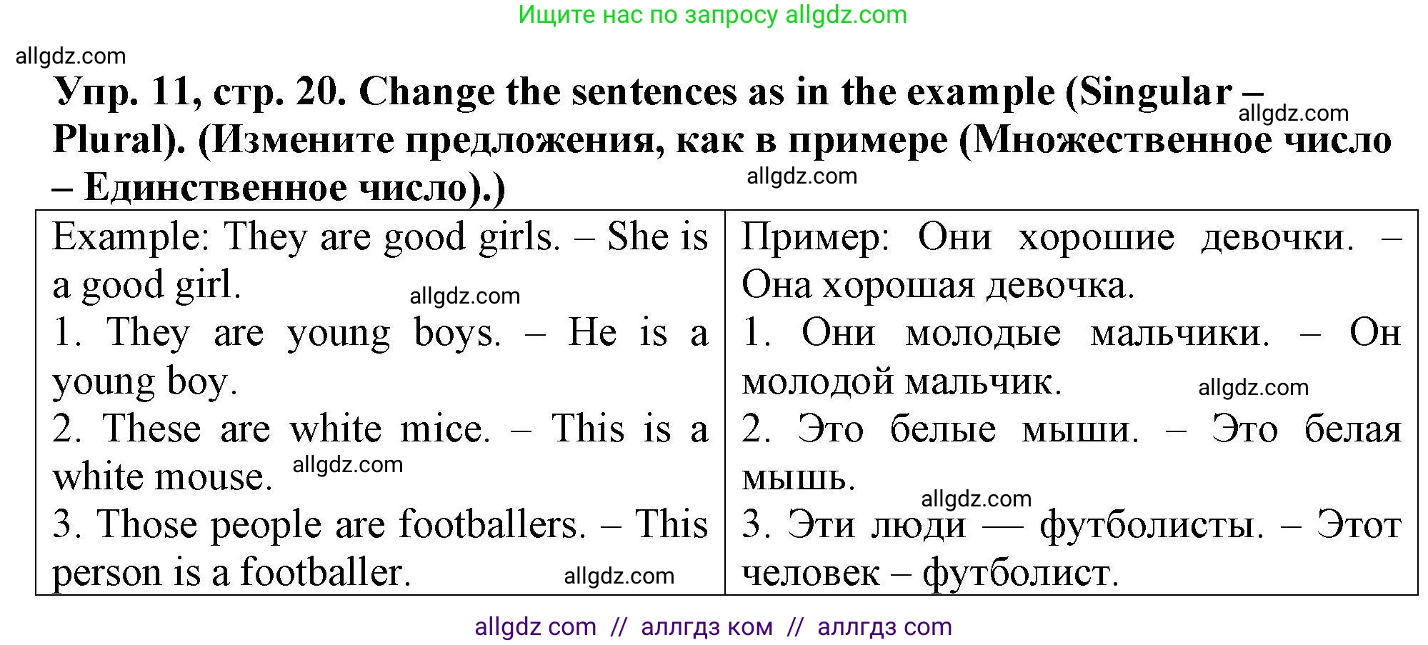 Английский язык (english), 5 класс Тренировочные упражнения в формате ОГЭ (ГИА), авторы: Комиссаров Константин Вячеславович, Кирдяева Ольга Ивановна, издательство Просвещение, Москва, 2023, белого цвета, страница 20, номер 11, Решение