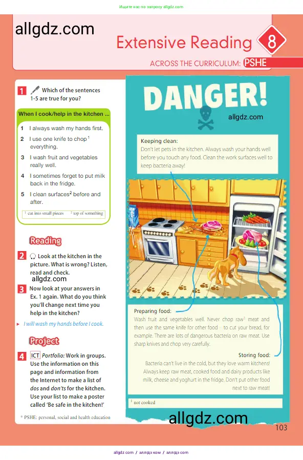 Английский язык (english), 5 класс Учебник (Student's book), авторы: Ваулина Юлия Евгеньевна (Vaulina Julia), Дули Дженни (Dooley Jenny), Подоляко Ольга Евгеньевна (Podolyako Olga), Эванс Вирджиния (Evans Virginia), издательство Просвещение, Москва, 2023, жёлтого цвета, страница 103