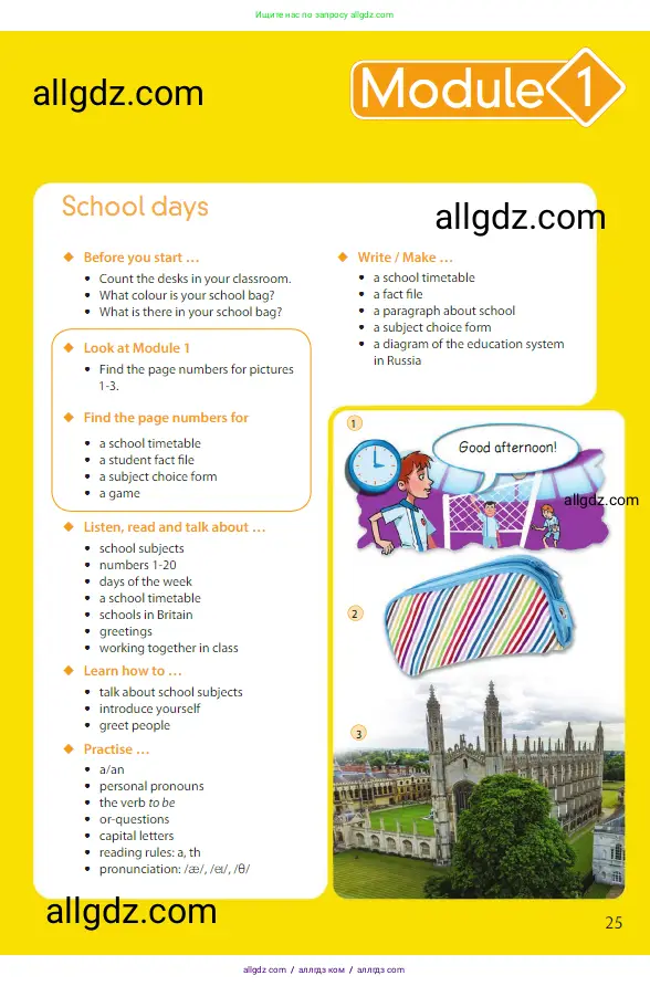 Английский язык (english), 5 класс Учебник (Student's book), авторы: Ваулина Юлия Евгеньевна (Vaulina Julia), Дули Дженни (Dooley Jenny), Подоляко Ольга Евгеньевна (Podolyako Olga), Эванс Вирджиния (Evans Virginia), издательство Просвещение, Москва, 2023, жёлтого цвета, страница 25