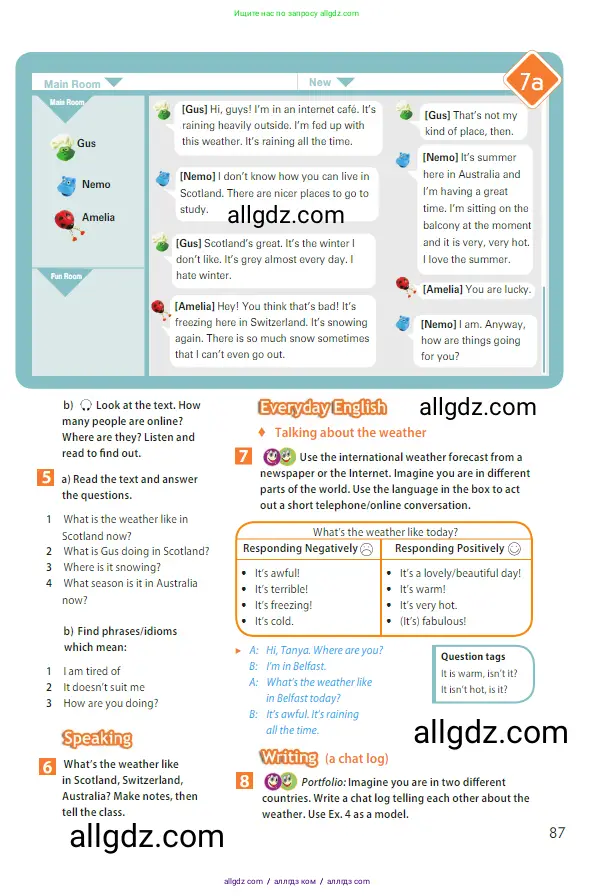 Английский язык (english), 5 класс Учебник (Student's book), авторы: Ваулина Юлия Евгеньевна (Vaulina Julia), Дули Дженни (Dooley Jenny), Подоляко Ольга Евгеньевна (Podolyako Olga), Эванс Вирджиния (Evans Virginia), издательство Просвещение, Москва, 2023, жёлтого цвета, страница 87