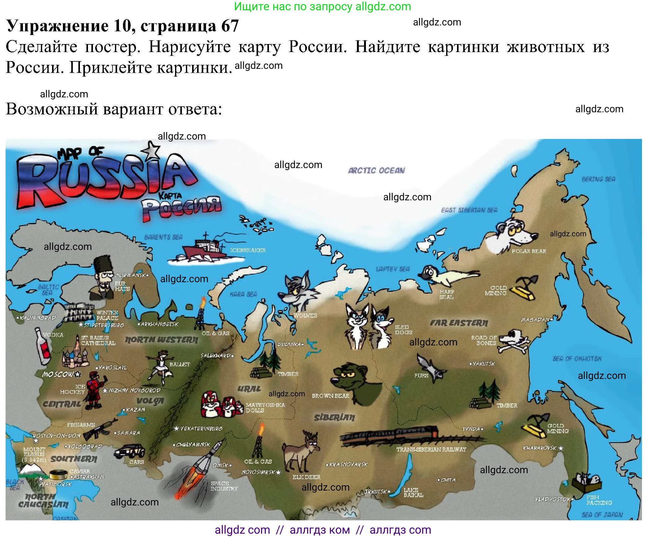 Английский язык (english), 5 класс Учебник (Student's book), авторы: Ваулина Юлия Евгеньевна (Vaulina Julia), Дули Дженни (Dooley Jenny), Подоляко Ольга Евгеньевна (Podolyako Olga), Эванс Вирджиния (Evans Virginia), издательство Просвещение, Москва, 2023, жёлтого цвета, страница 67, номер 10, Решение 1 (2023-2027)