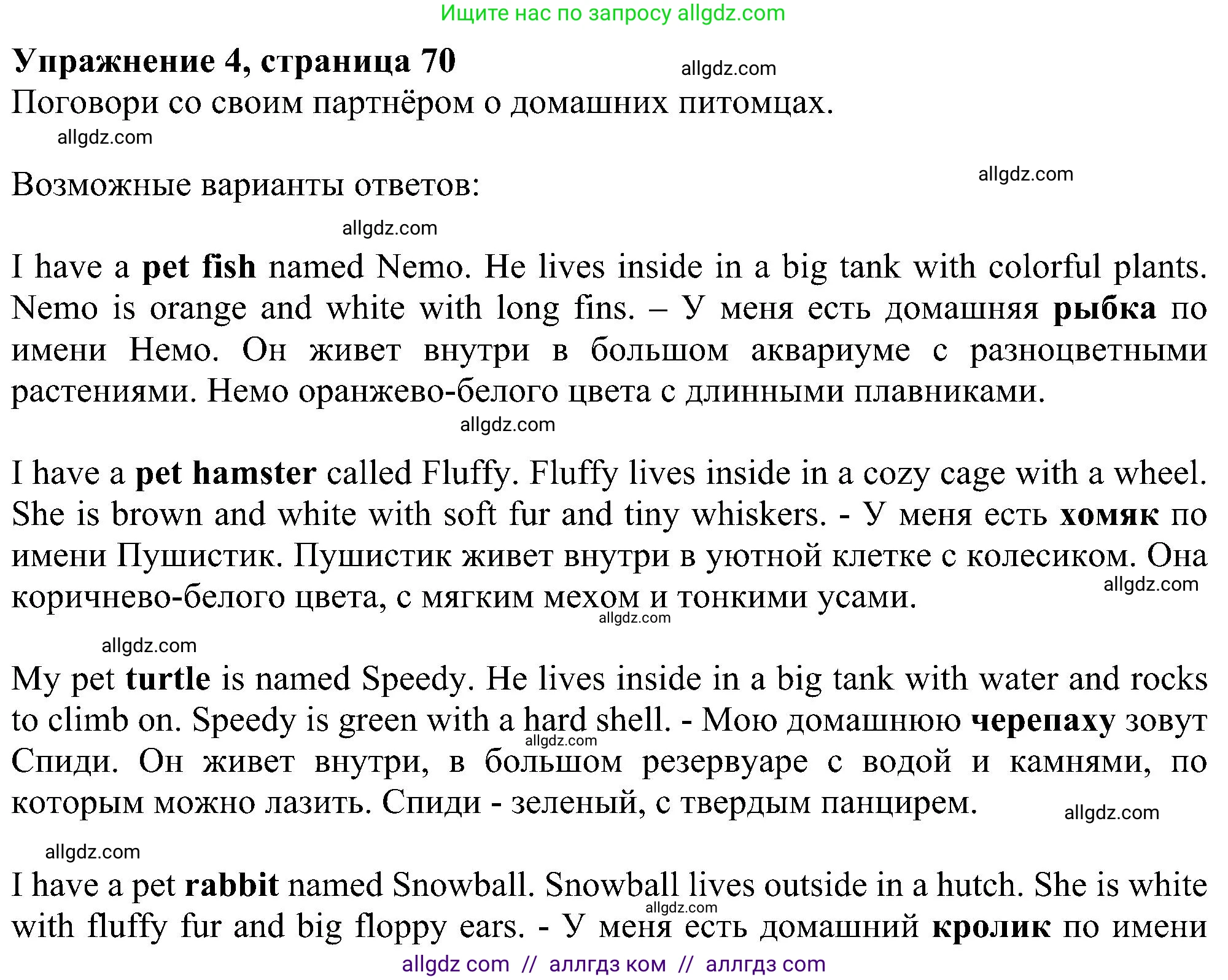 Английский язык (english), 5 класс Учебник (Student's book), авторы: Ваулина Юлия Евгеньевна (Vaulina Julia), Дули Дженни (Dooley Jenny), Подоляко Ольга Евгеньевна (Podolyako Olga), Эванс Вирджиния (Evans Virginia), издательство Просвещение, Москва, 2023, жёлтого цвета, страница 70, номер 4, Решение 1 (2023-2027)