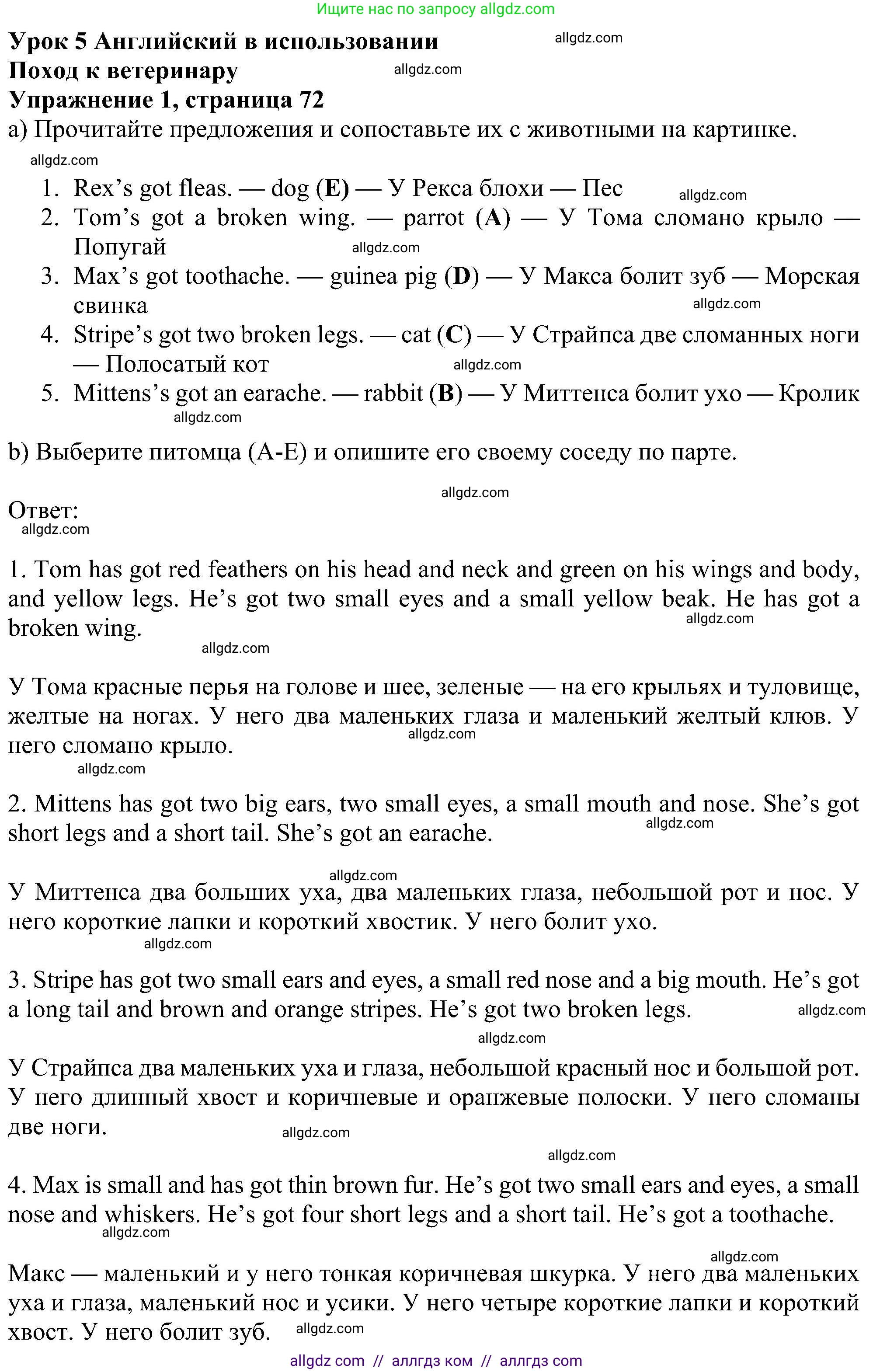 Английский язык (english), 5 класс Учебник (Student's book), авторы: Ваулина Юлия Евгеньевна (Vaulina Julia), Дули Дженни (Dooley Jenny), Подоляко Ольга Евгеньевна (Podolyako Olga), Эванс Вирджиния (Evans Virginia), издательство Просвещение, Москва, 2023, жёлтого цвета, страница 72, номер 1, Решение 1 (2023-2027)