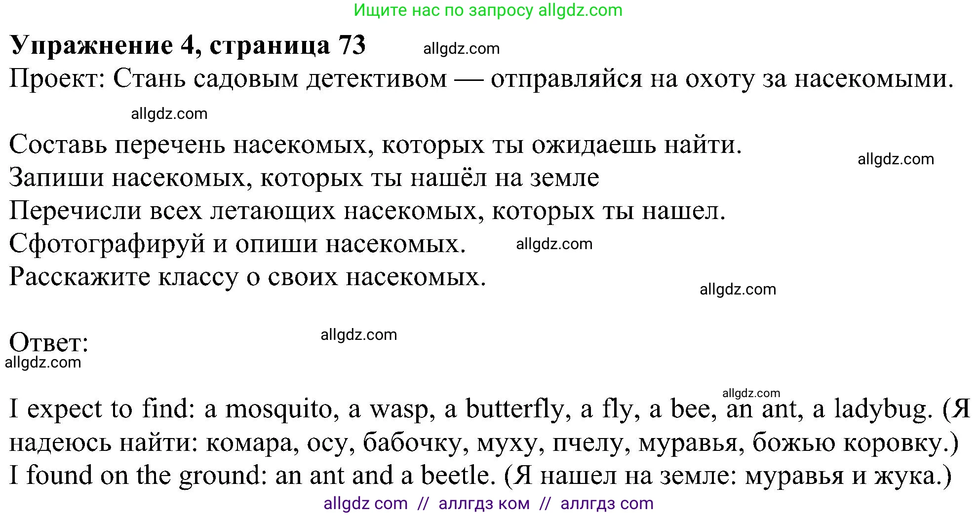 Английский язык (english), 5 класс Учебник (Student's book), авторы: Ваулина Юлия Евгеньевна (Vaulina Julia), Дули Дженни (Dooley Jenny), Подоляко Ольга Евгеньевна (Podolyako Olga), Эванс Вирджиния (Evans Virginia), издательство Просвещение, Москва, 2023, жёлтого цвета, страница 73, номер 4, Решение 1 (2023-2027)