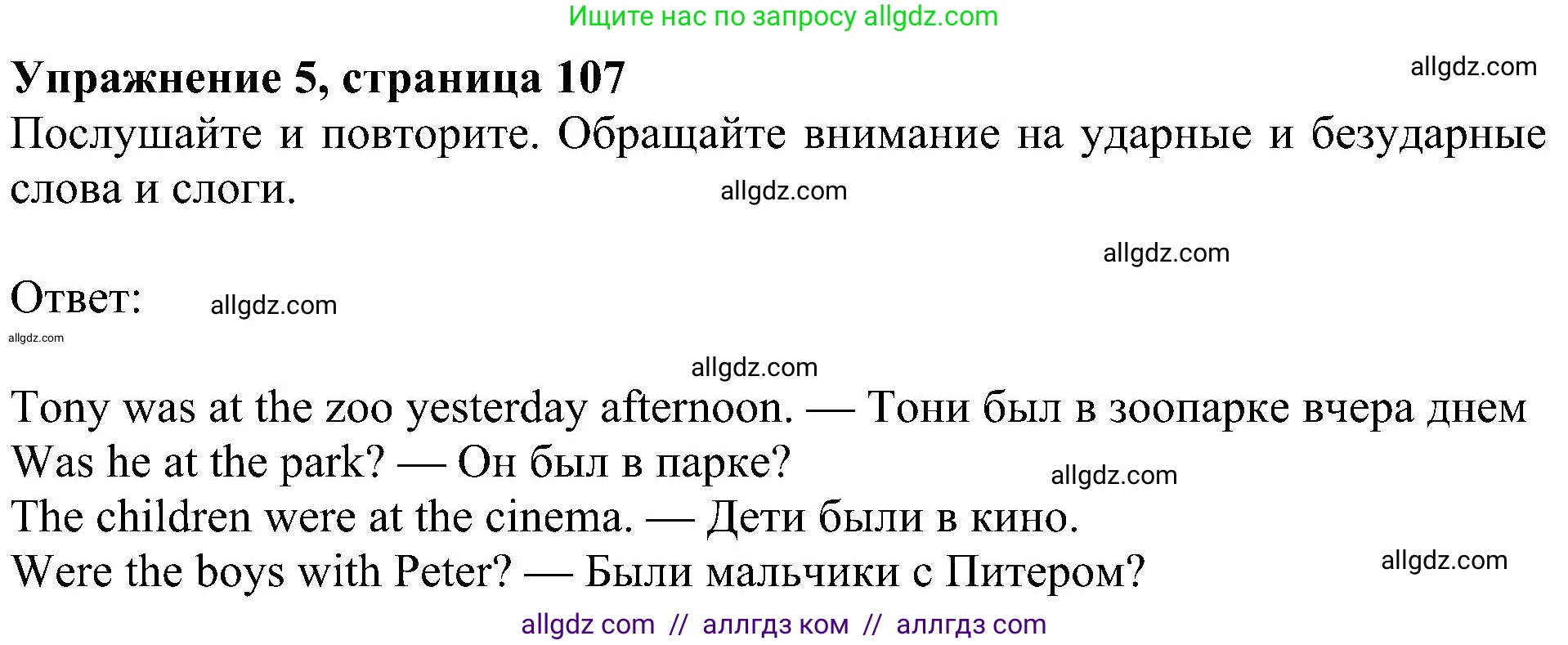 Английский язык (english), 5 класс Учебник (Student's book), авторы: Ваулина Юлия Евгеньевна (Vaulina Julia), Дули Дженни (Dooley Jenny), Подоляко Ольга Евгеньевна (Podolyako Olga), Эванс Вирджиния (Evans Virginia), издательство Просвещение, Москва, 2023, жёлтого цвета, страница 107, номер 5, Решение 1 (2023-2027)