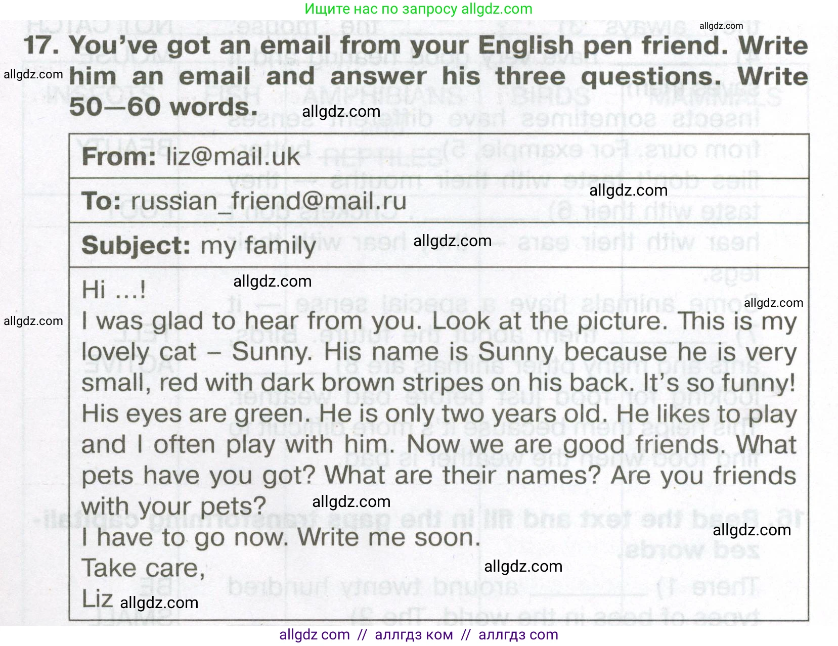 Английский язык (english), 5 класс Тренировочные упражнения в формате ОГЭ (ГИА), авторы: Ваулина Юлия Евгеньевна (Vaulina Julia), Подоляко Ольга Евгеньевна (Podolyako Olga), издательство Просвещение, Москва, 2023, оранжевого цвета, страница 62, номер 17, Условие