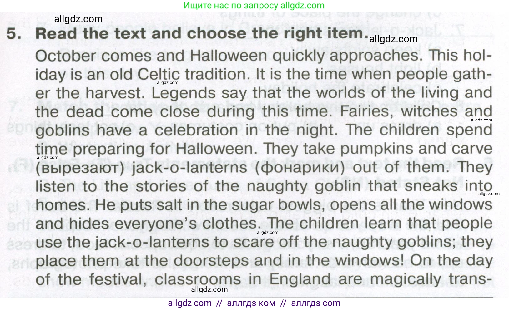 Английский язык (english), 5 класс Тренировочные упражнения в формате ОГЭ (ГИА), авторы: Ваулина Юлия Евгеньевна (Vaulina Julia), Подоляко Ольга Евгеньевна (Podolyako Olga), издательство Просвещение, Москва, 2023, оранжевого цвета, страница 91, номер 5, Условие