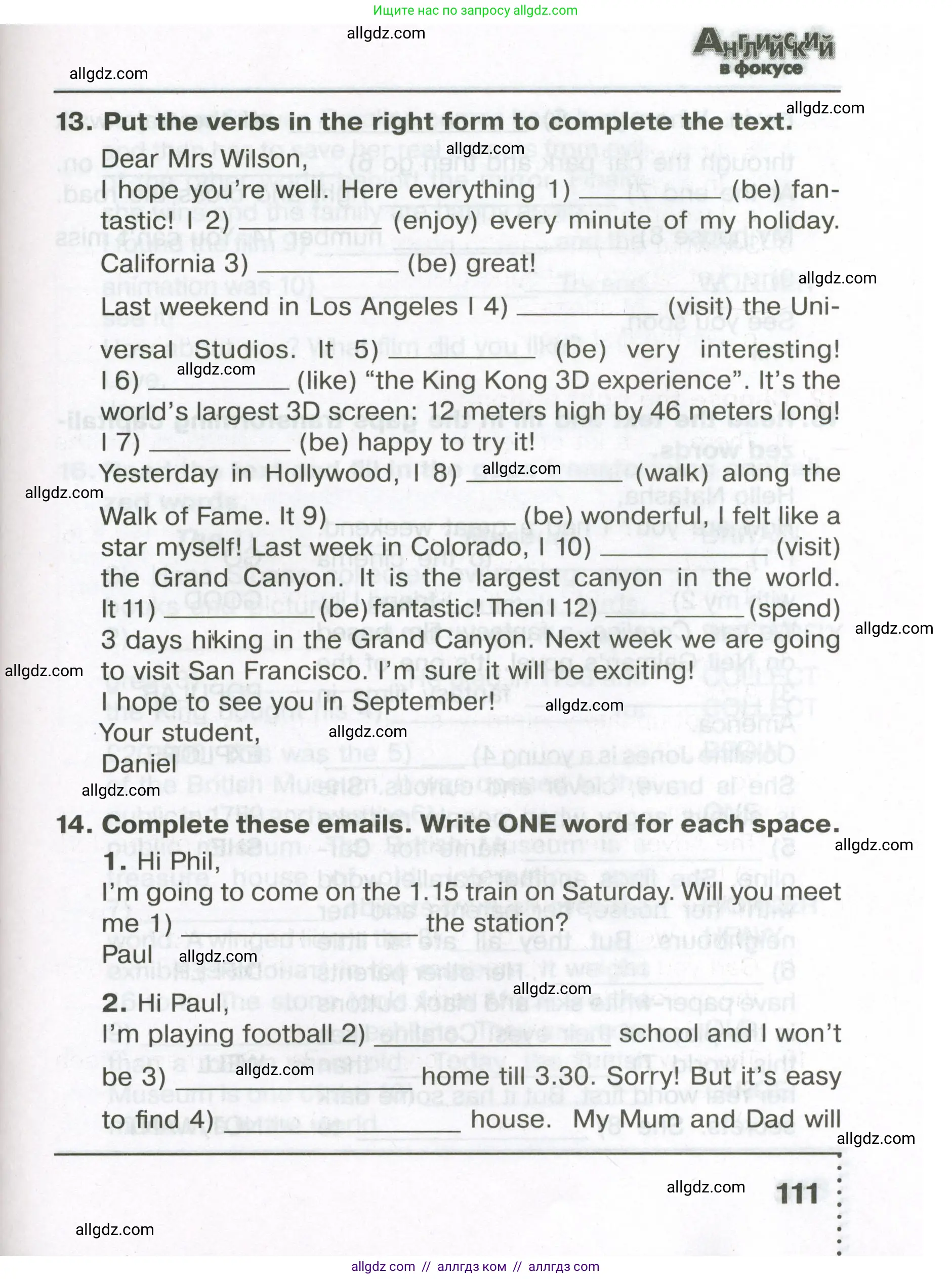 Английский язык (english), 5 класс Тренировочные упражнения в формате ОГЭ (ГИА), авторы: Ваулина Юлия Евгеньевна (Vaulina Julia), Подоляко Ольга Евгеньевна (Podolyako Olga), издательство Просвещение, Москва, 2023, оранжевого цвета, страница 111