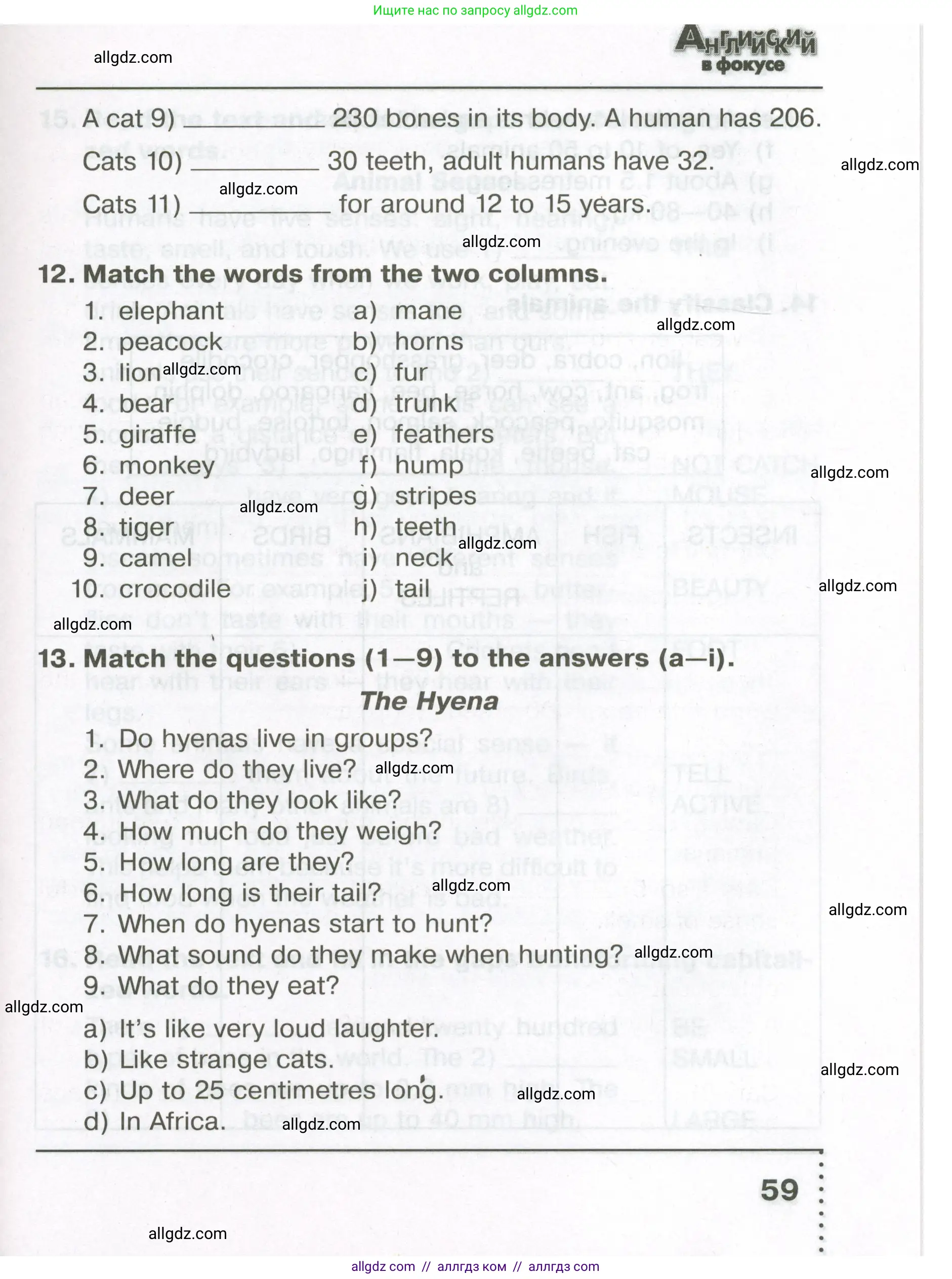 Английский язык (english), 5 класс Тренировочные упражнения в формате ОГЭ (ГИА), авторы: Ваулина Юлия Евгеньевна (Vaulina Julia), Подоляко Ольга Евгеньевна (Podolyako Olga), издательство Просвещение, Москва, 2023, оранжевого цвета, страница 59