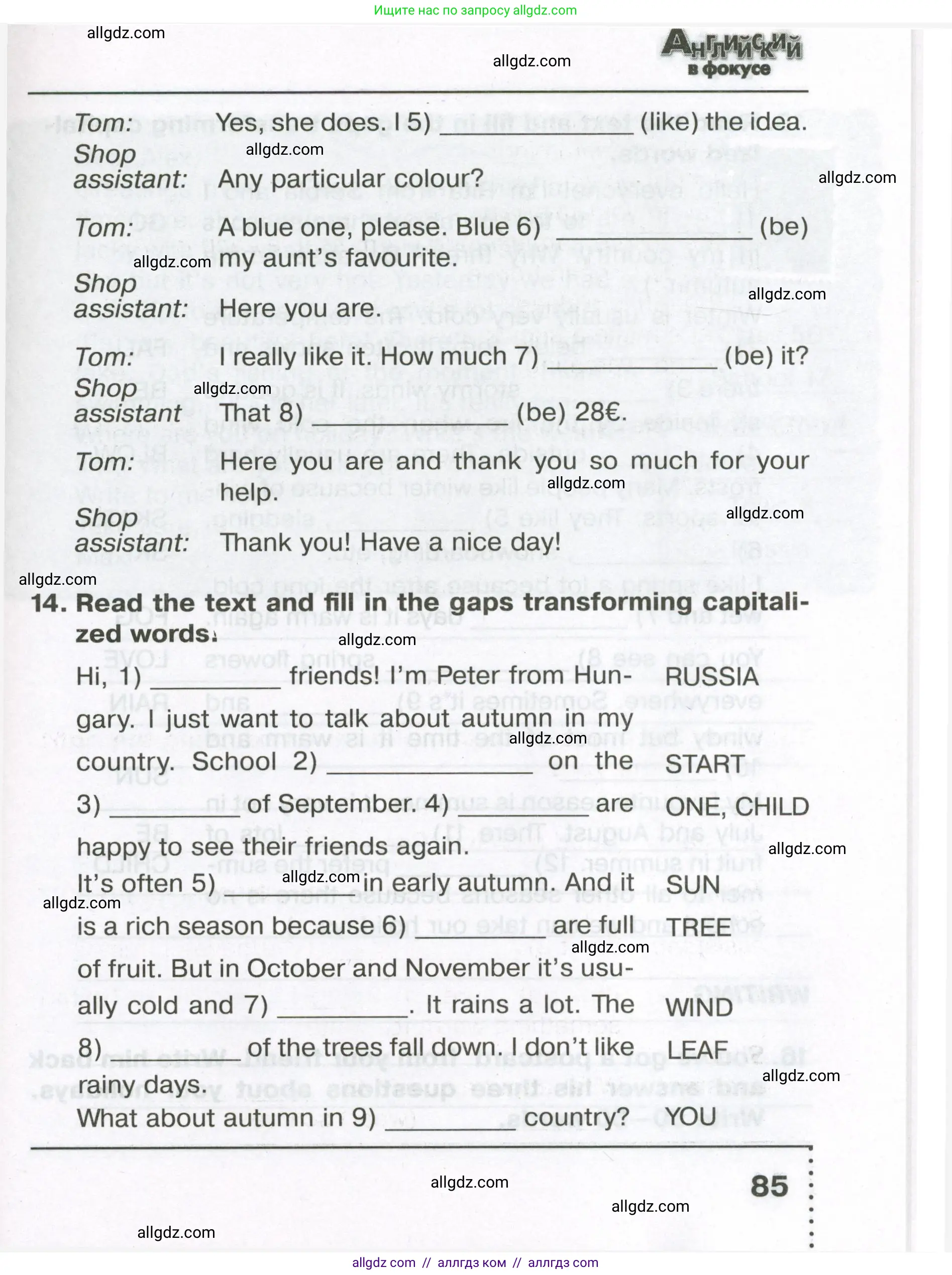 Английский язык (english), 5 класс Тренировочные упражнения в формате ОГЭ (ГИА), авторы: Ваулина Юлия Евгеньевна (Vaulina Julia), Подоляко Ольга Евгеньевна (Podolyako Olga), издательство Просвещение, Москва, 2023, оранжевого цвета, страница 85