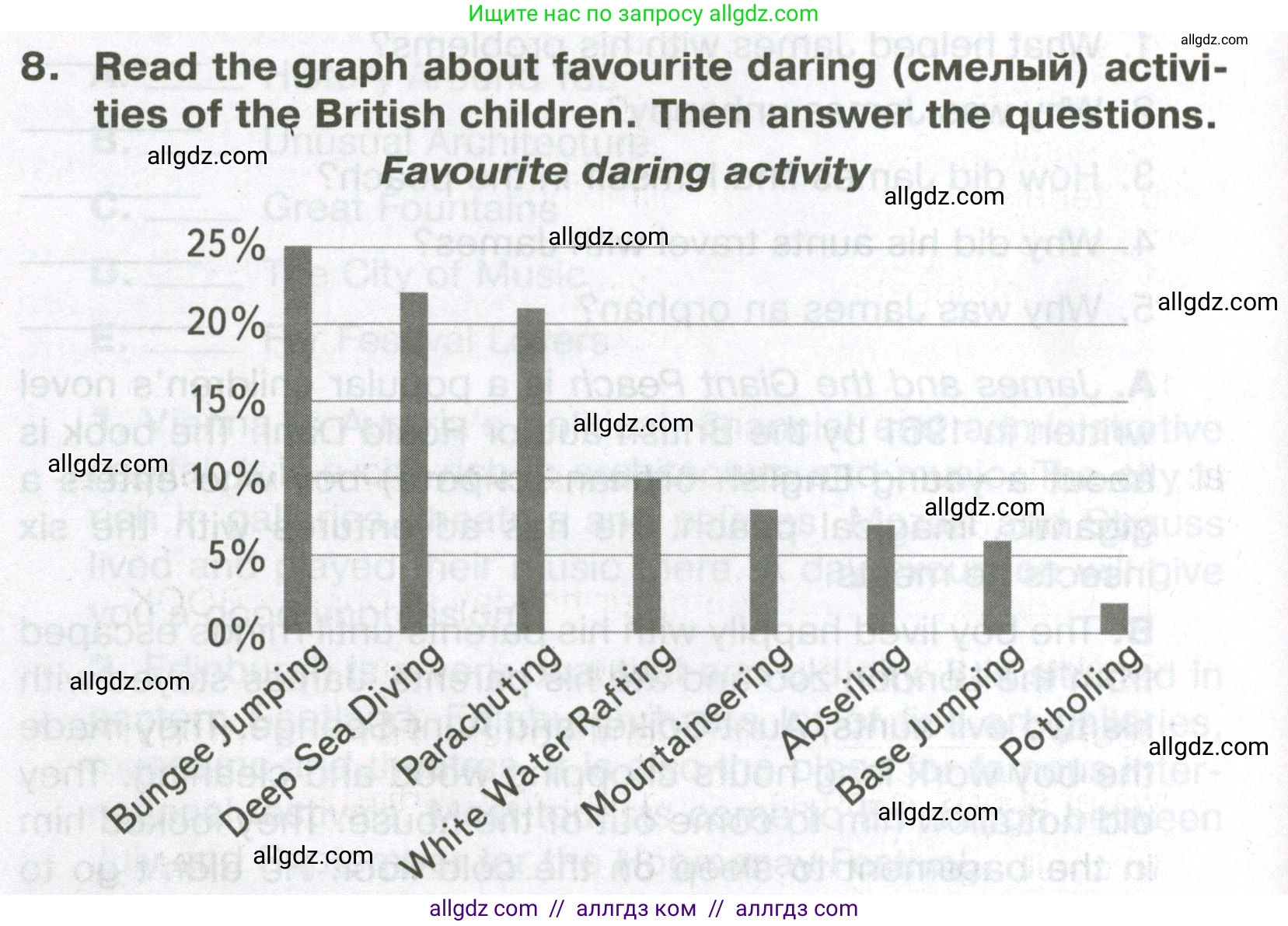 Английский язык (english), 5 класс Тренировочные упражнения в формате ОГЭ (ГИА), авторы: Ваулина Юлия Евгеньевна (Vaulina Julia), Подоляко Ольга Евгеньевна (Podolyako Olga), издательство Просвещение, Москва, 2023, оранжевого цвета, страница 122, номер 8, Условие