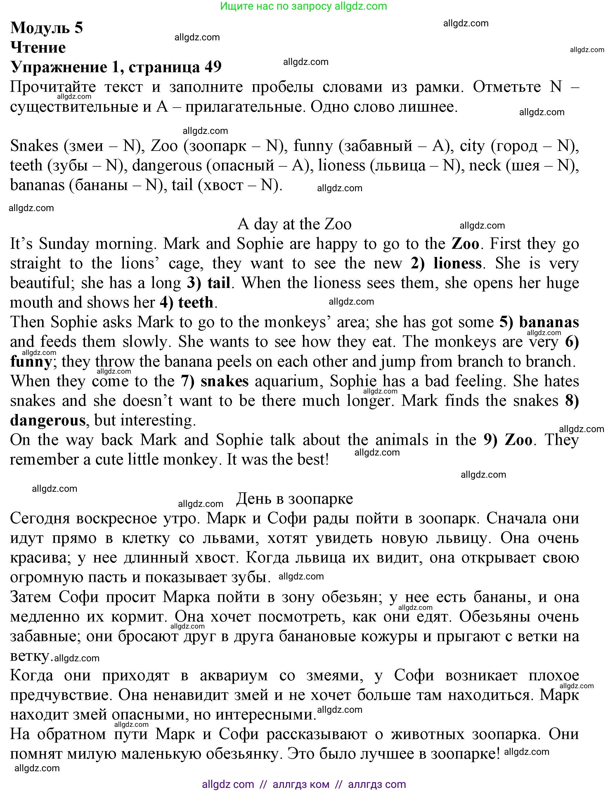 Английский язык (english), 5 класс Тренировочные упражнения в формате ОГЭ (ГИА), авторы: Ваулина Юлия Евгеньевна (Vaulina Julia), Подоляко Ольга Евгеньевна (Podolyako Olga), издательство Просвещение, Москва, 2023, оранжевого цвета, страница 49, номер 1, Решение 1