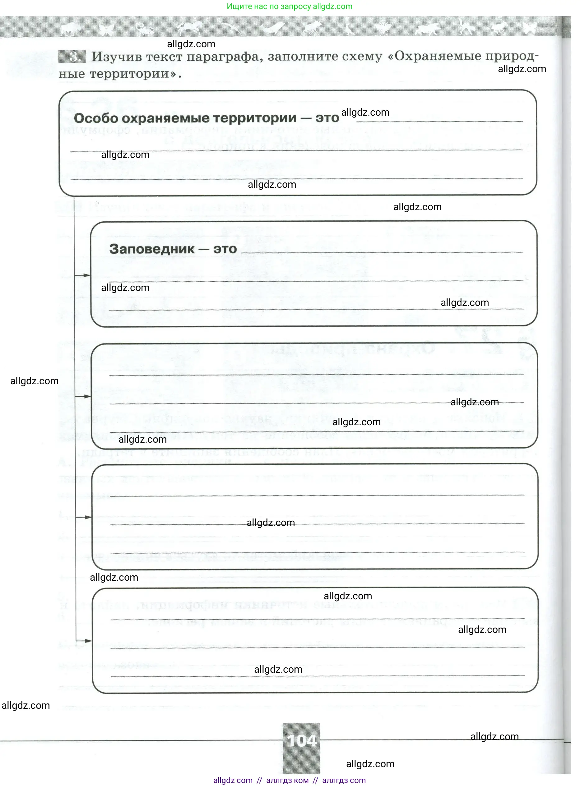 Биология, 5 класс рабочая тетрадь, авторы: Пасечник Владимир Васильевич, Суматохин Сергей Витальевич, Швецов Глеб Геннадьевич, Гапонюк Зоя Георгиевна, Косарькова Марина Викторовна, издательство Просвещение, Москва, 2023, оранжевого цвета, страница 104