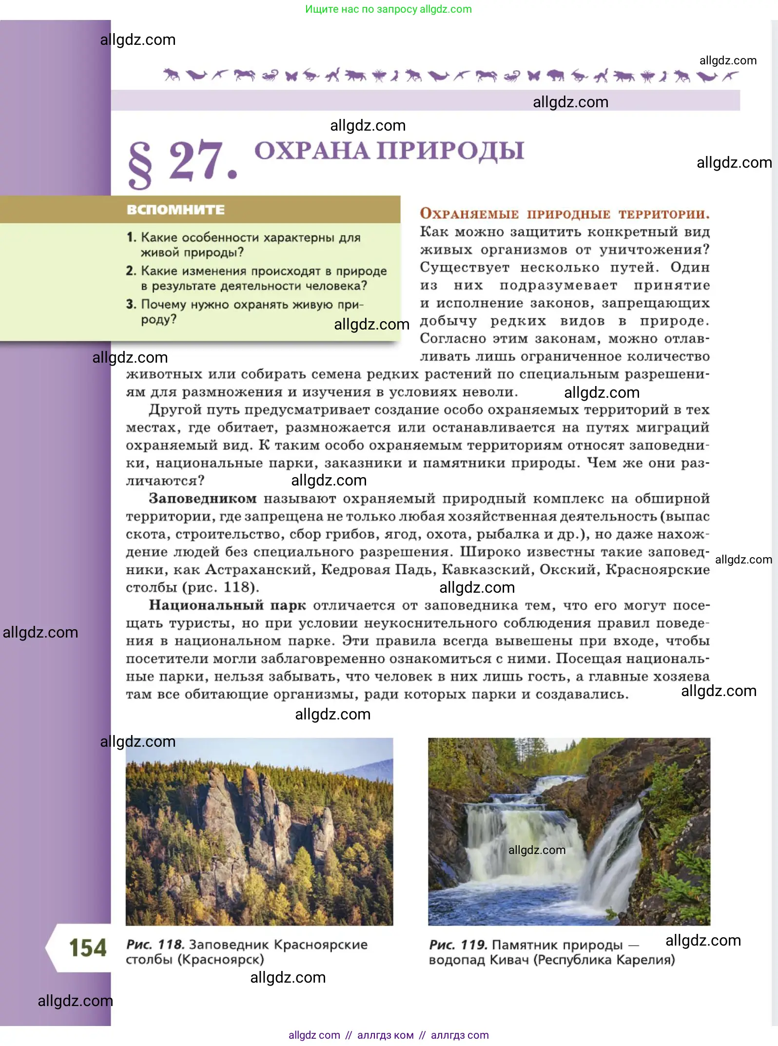 Биология, 5 класс Учебник, авторы: Пасечник Владимир Васильевич, Суматохин Сергей Витальевич, Гапонюк Зоя Георгиевна, Швецов Глеб Геннадьевич, издательство Просвещение, Москва, 2023, белого цвета, страница 154