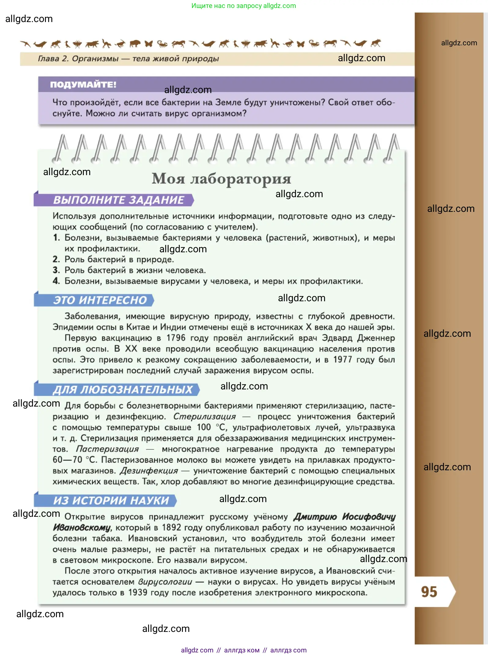 Биология, 5 класс Учебник, авторы: Пасечник Владимир Васильевич, Суматохин Сергей Витальевич, Гапонюк Зоя Георгиевна, Швецов Глеб Геннадьевич, издательство Просвещение, Москва, 2023, белого цвета, страница 95