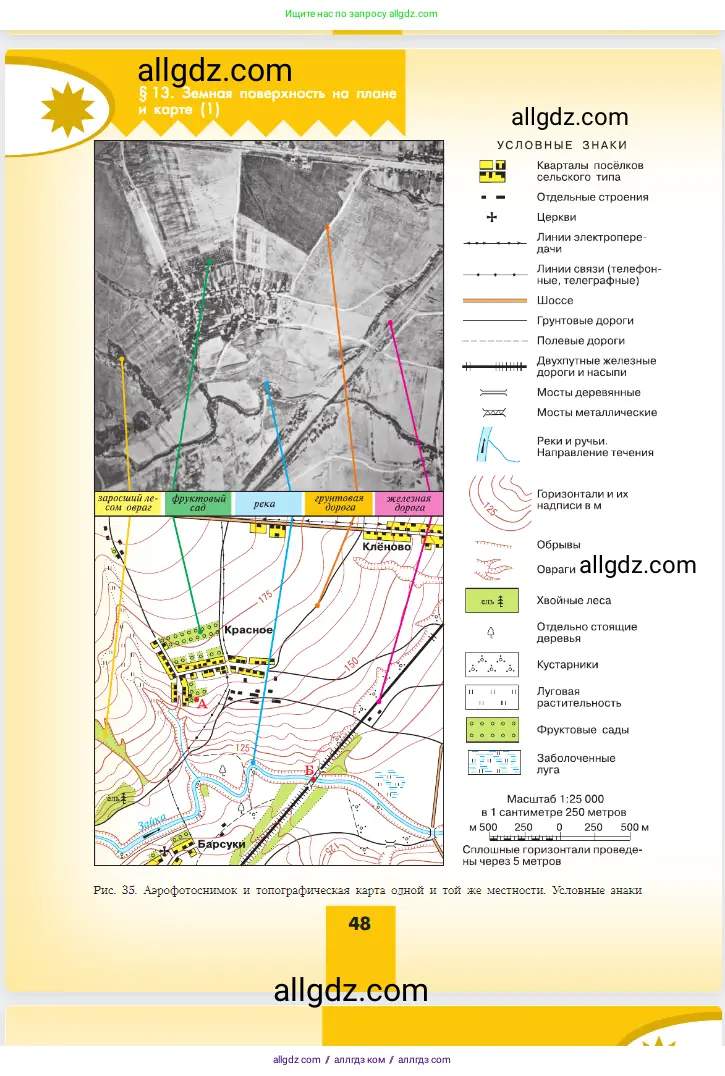 География, 5-6 класс Учебник, авторы: Алексеев Александр Иванович, Николина Вера Викторовна, Липкина Елена Карловна, Болысов Сергей Иванович, Кузнецова Галина Юрьевна, издательство Просвещение, Москва, 2023, жёлтого цвета, страница 48