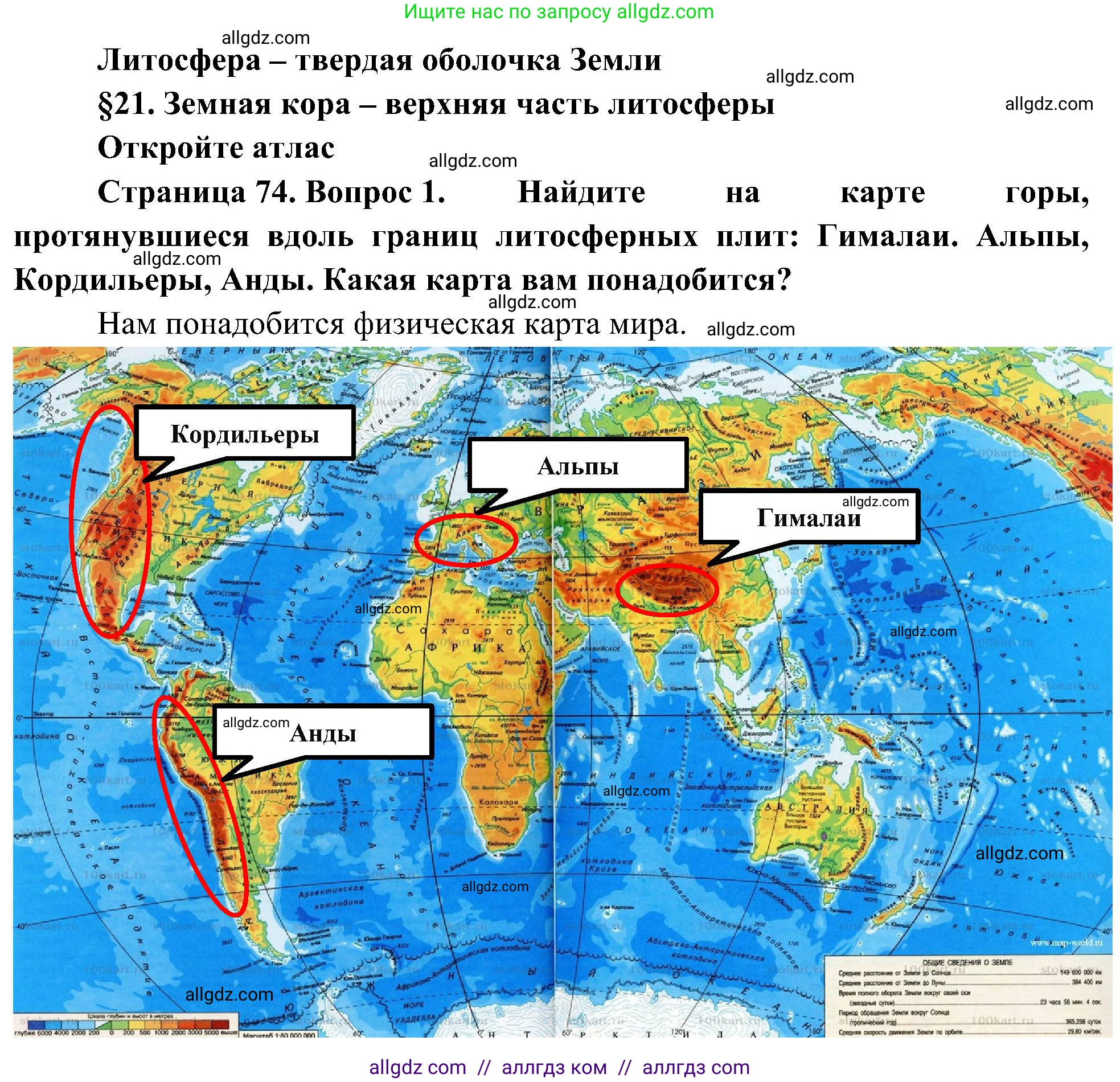 География, 5-6 класс Учебник, авторы: Алексеев Александр Иванович, Николина Вера Викторовна, Липкина Елена Карловна, Болысов Сергей Иванович, Кузнецова Галина Юрьевна, издательство Просвещение, Москва, 2023, жёлтого цвета, страница 74, номер 1, Решение