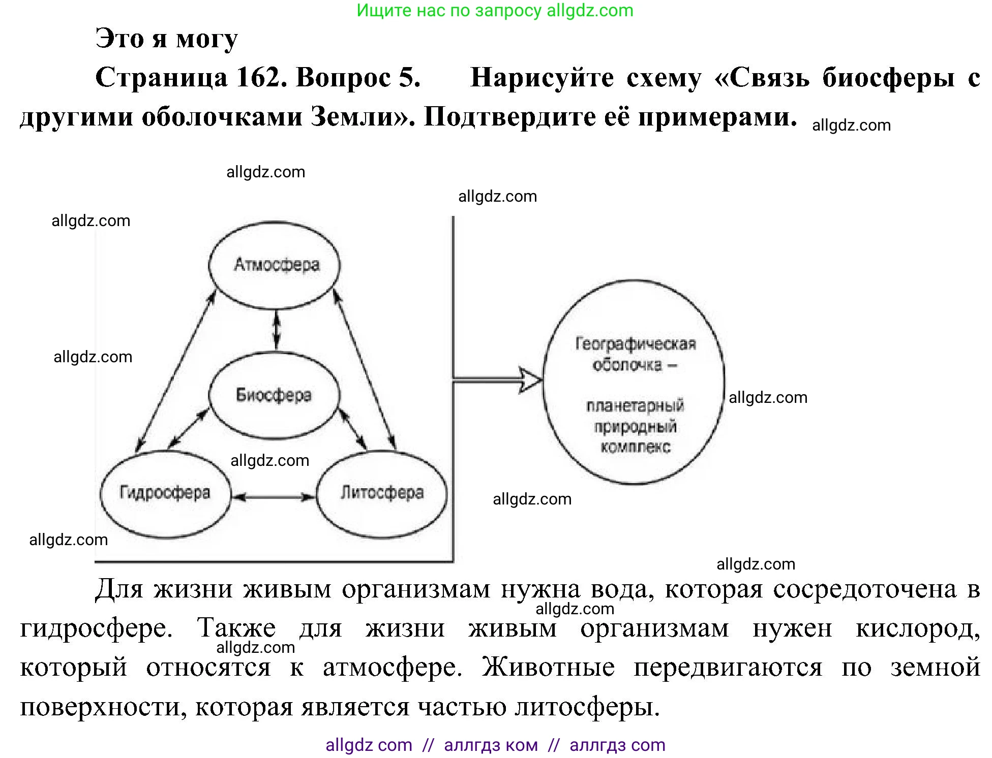 География, 5-6 класс Учебник, авторы: Алексеев Александр Иванович, Николина Вера Викторовна, Липкина Елена Карловна, Болысов Сергей Иванович, Кузнецова Галина Юрьевна, издательство Просвещение, Москва, 2023, жёлтого цвета, страница 162, номер 5, Решение
