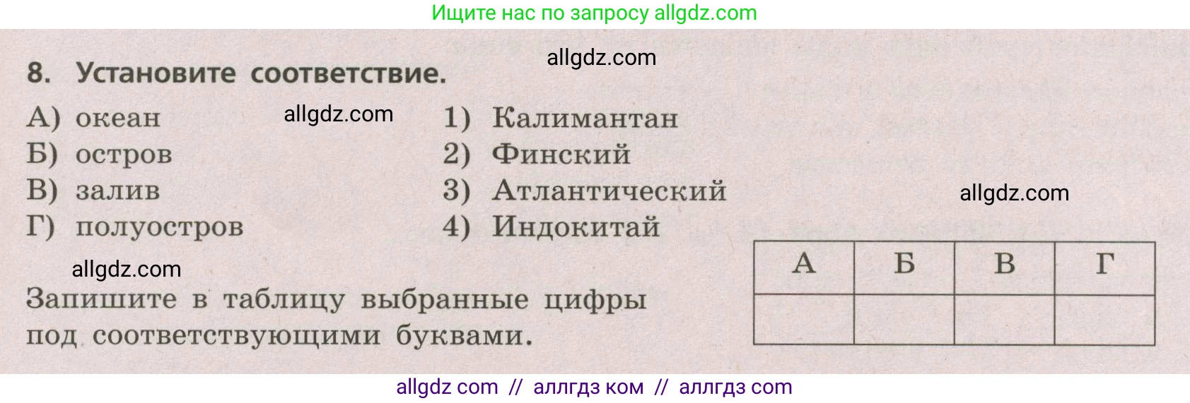 География, 5-6 класс Проверочные работы, авторы: Бондарева Мария Владимировна, Шидловский Игорь Михайлович, издательство Просвещение, Москва, 2023, жёлтого цвета, страница 31, номер 8, Условие