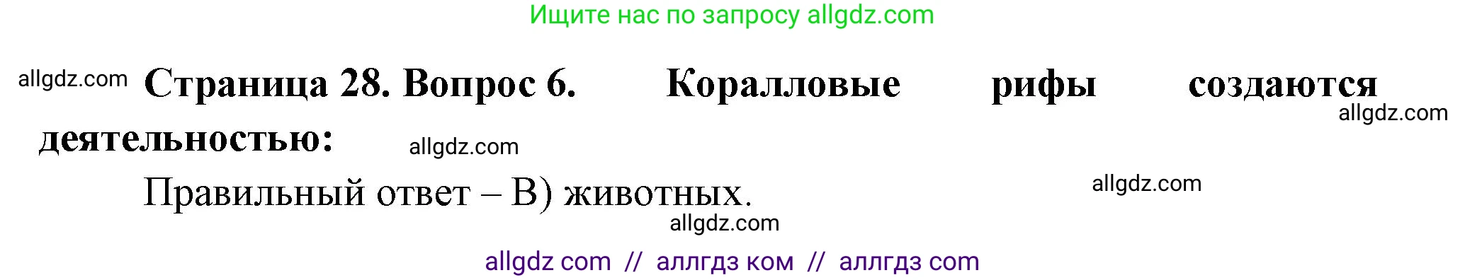 География, 5-6 класс Проверочные работы, авторы: Бондарева Мария Владимировна, Шидловский Игорь Михайлович, издательство Просвещение, Москва, 2023, жёлтого цвета, страница 28, номер 6, Решение