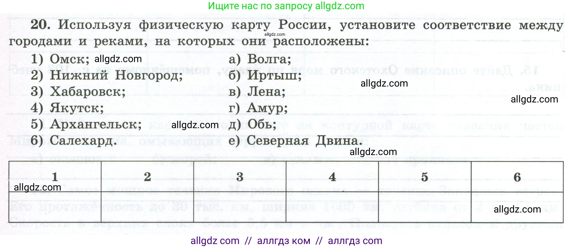 География, 5-6 класс Мой тренажёр, автор: Николина Вера Викторовна, издательство Просвещение, Москва, 2023, жёлтого цвета, страница 48, номер 20, Условие