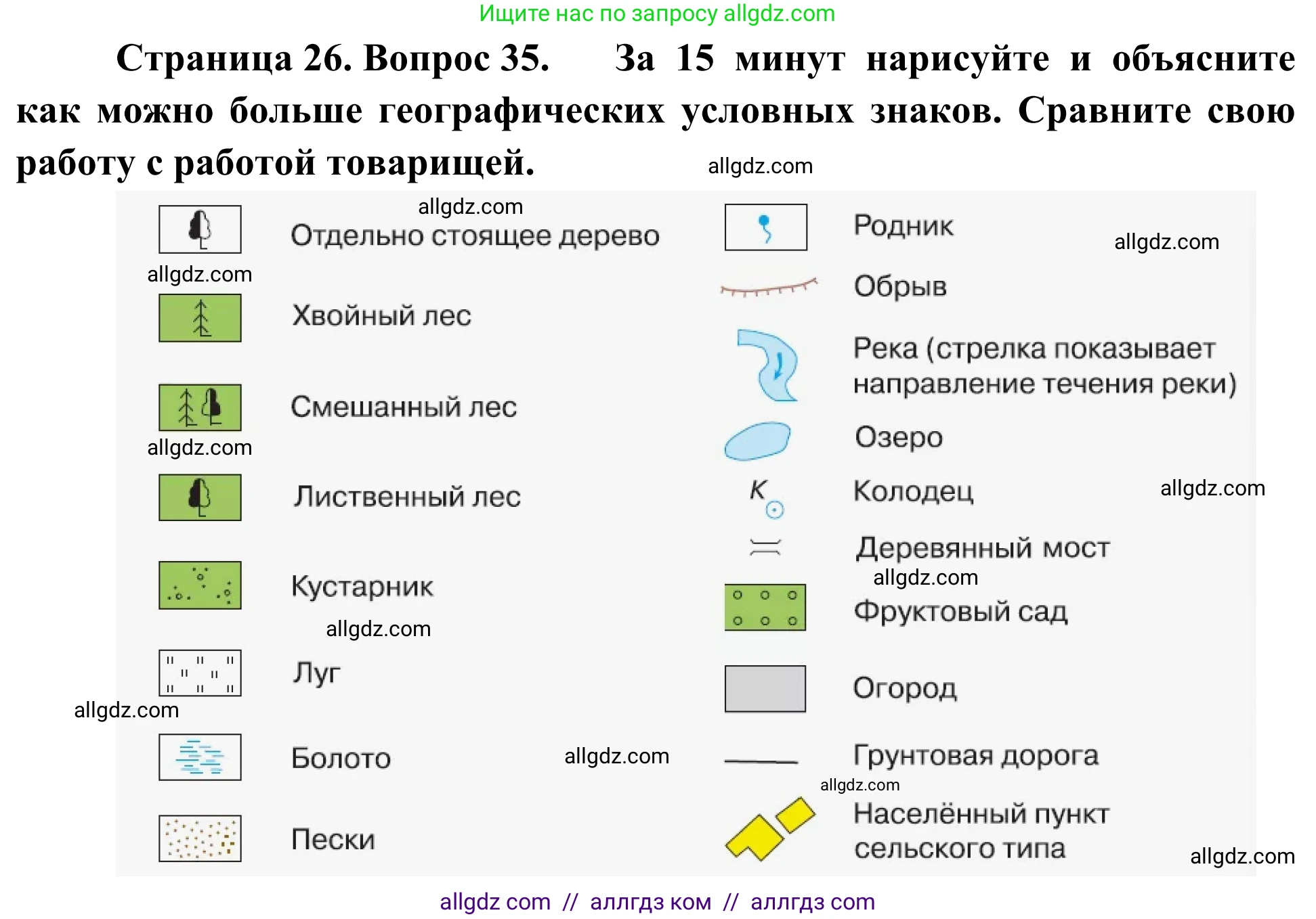 География, 5-6 класс Мой тренажёр, автор: Николина Вера Викторовна, издательство Просвещение, Москва, 2023, жёлтого цвета, страница 26, номер 35, Решение