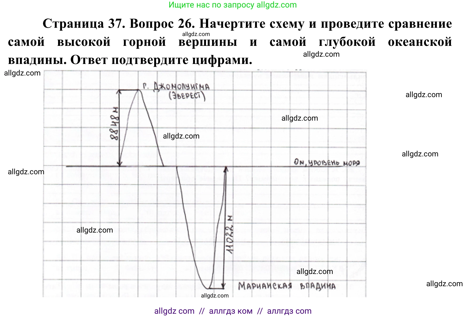 География, 5-6 класс Мой тренажёр, автор: Николина Вера Викторовна, издательство Просвещение, Москва, 2023, жёлтого цвета, страница 37, номер 26, Решение