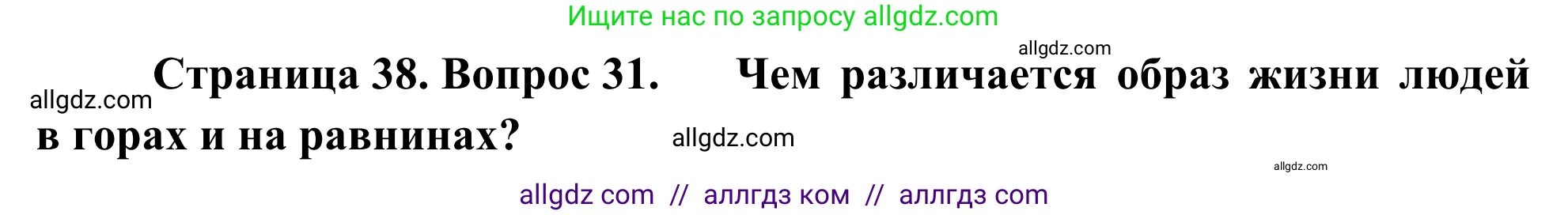География, 5-6 класс Мой тренажёр, автор: Николина Вера Викторовна, издательство Просвещение, Москва, 2023, жёлтого цвета, страница 38, номер 31, Решение