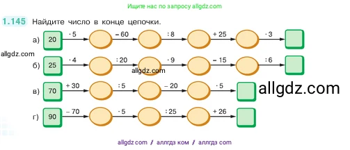 Математика, 5 класс Учебник, авторы: Виленкин Наум Яковлевич, Жохов Владимир Иванович, Чесноков Александр Семёнович, Александрова Лилия Александровна, Шварцбурд Семён Исаакович, издательство Просвещение, Москва, 2023, белого цвета, Часть 1, страница 30, номер 1.145, Условие